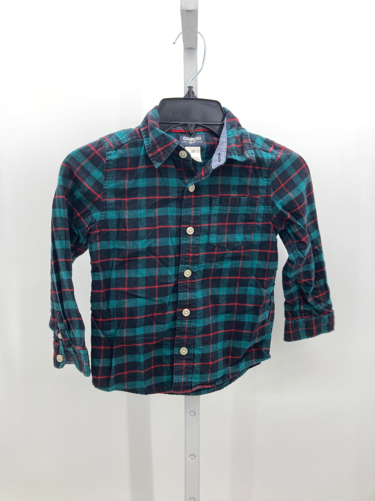 RED PLAID BTN DOWN