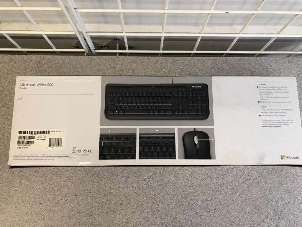NIB MICROSOFT WIRED 600 KEYBOARD & MOUSE.