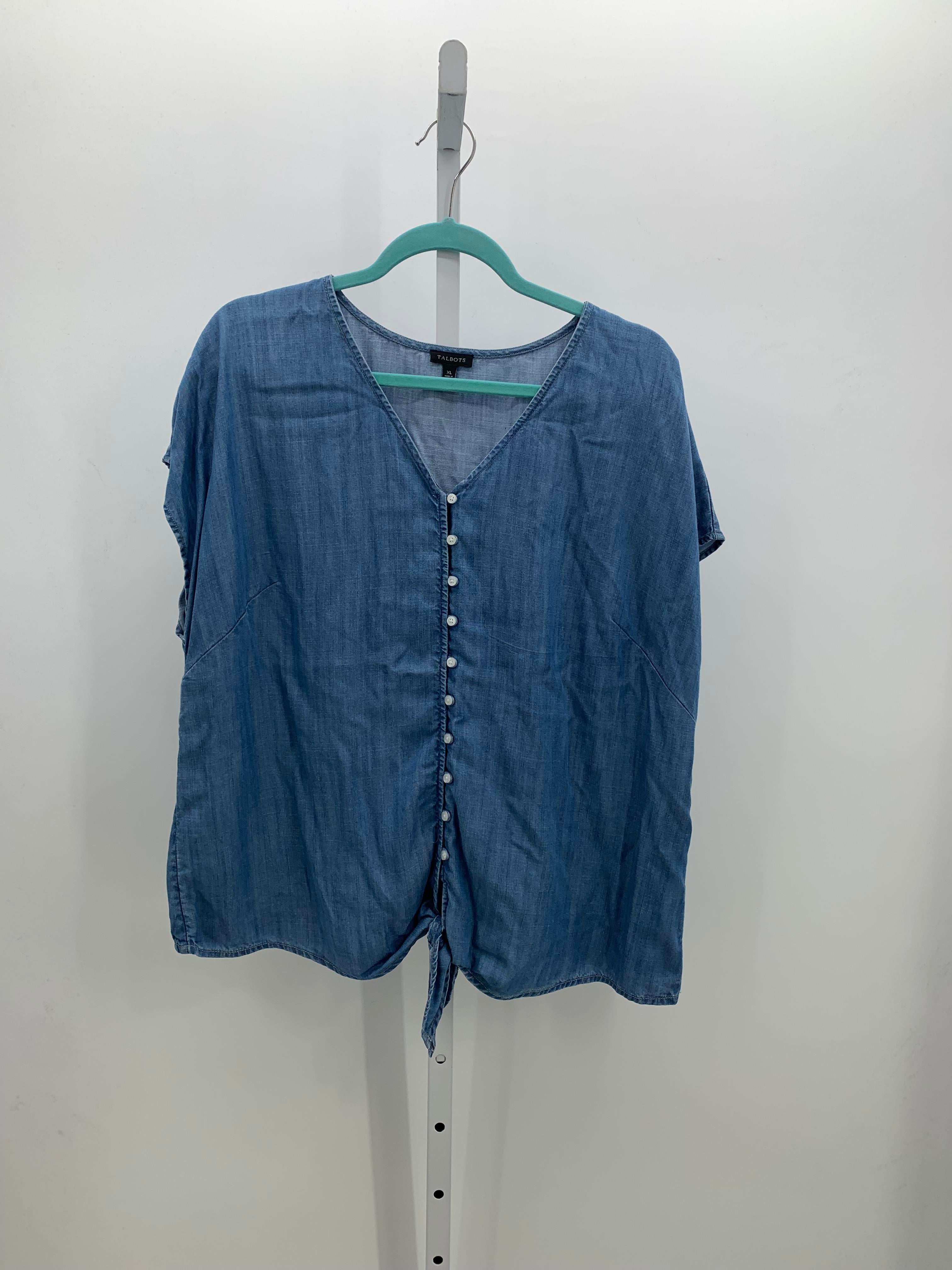 Talbots Size Extra Large Misses Short Sleeve Shirt