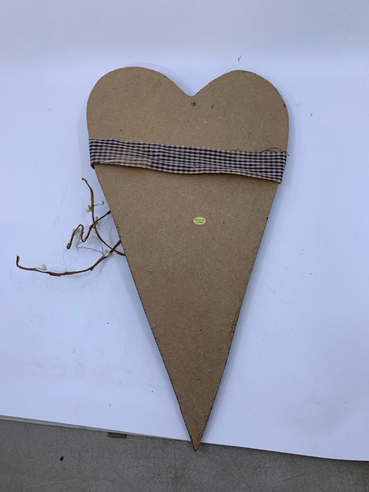 LARGE HEART WITH BELLS & RIBBON.