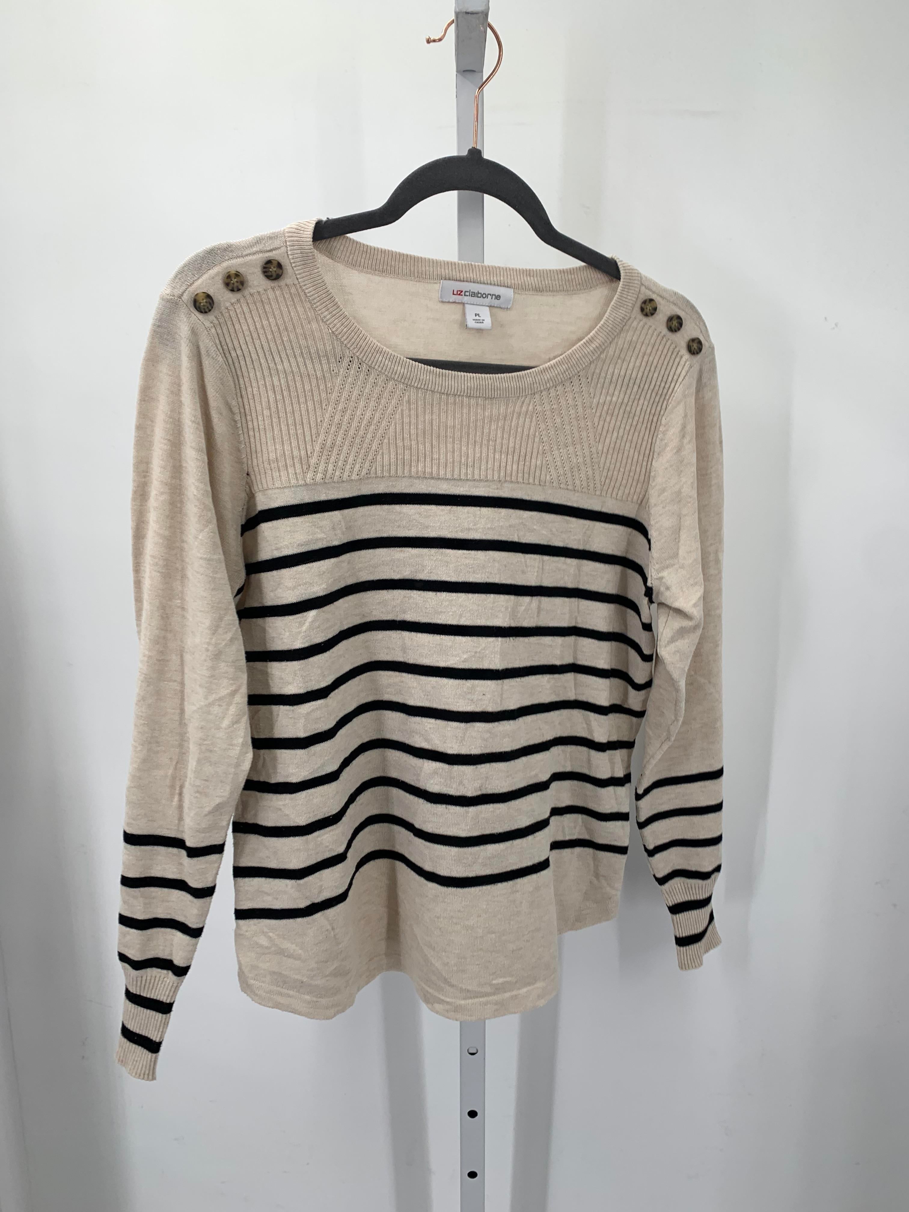 Liz Claiborne Size Large Petite Petite Long Slv Sweater