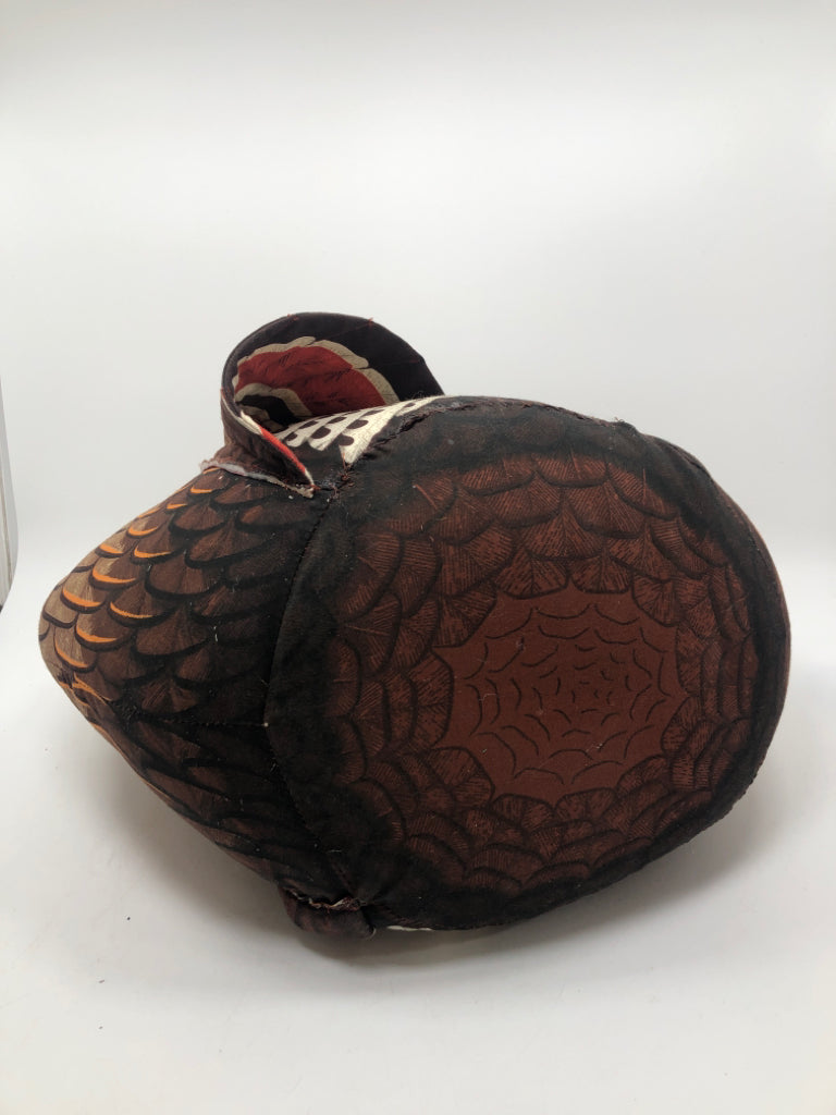FABRIC WEIGHTED TURKEY DECOR.