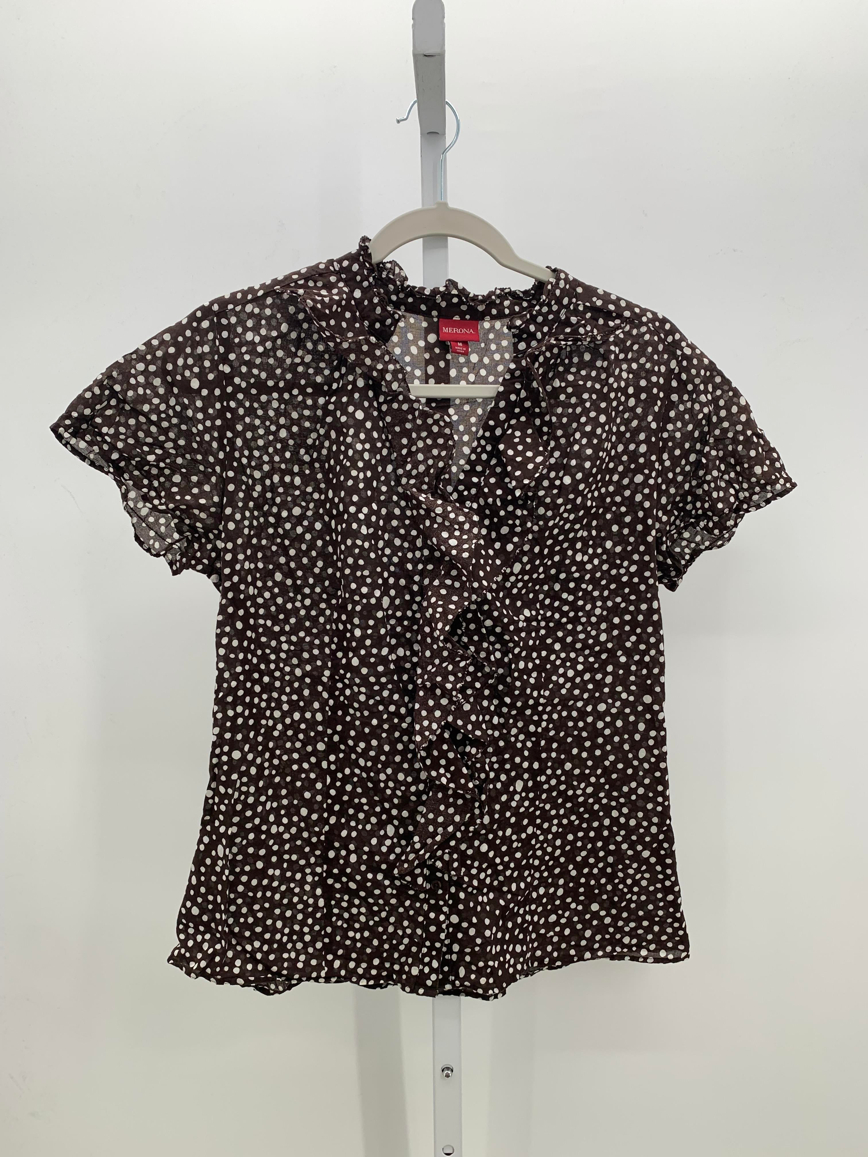 Merona Size Medium Misses Short Sleeve Shirt
