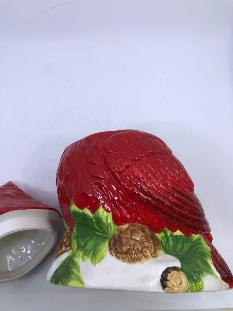 RED CARDINAL COOKIE JAR.