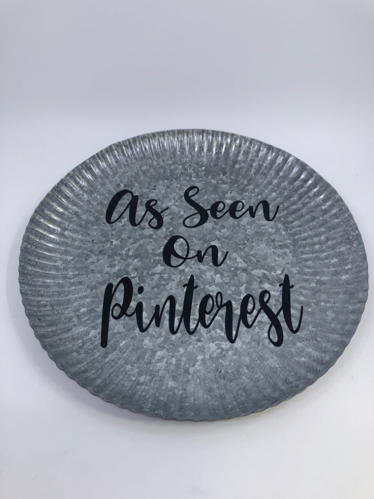 AS SEEN ON PINTEREST GALVANIZED TRAY.