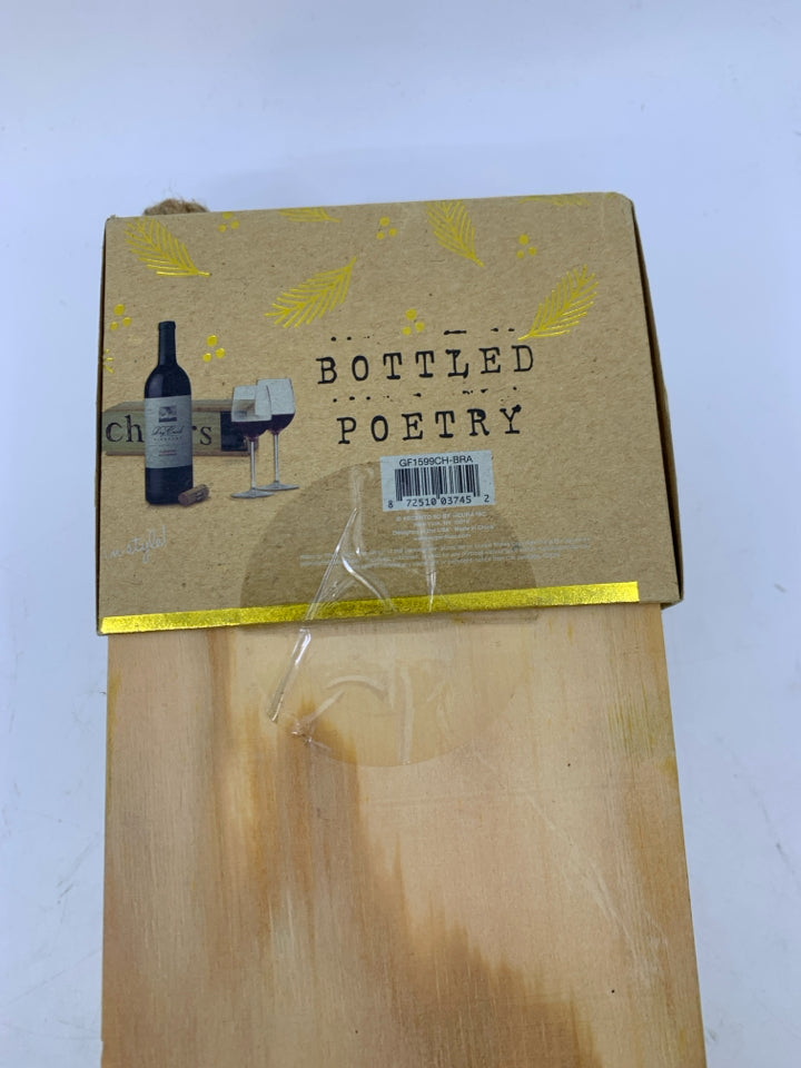 "CHEERS" WOOD BOTTLE BOX