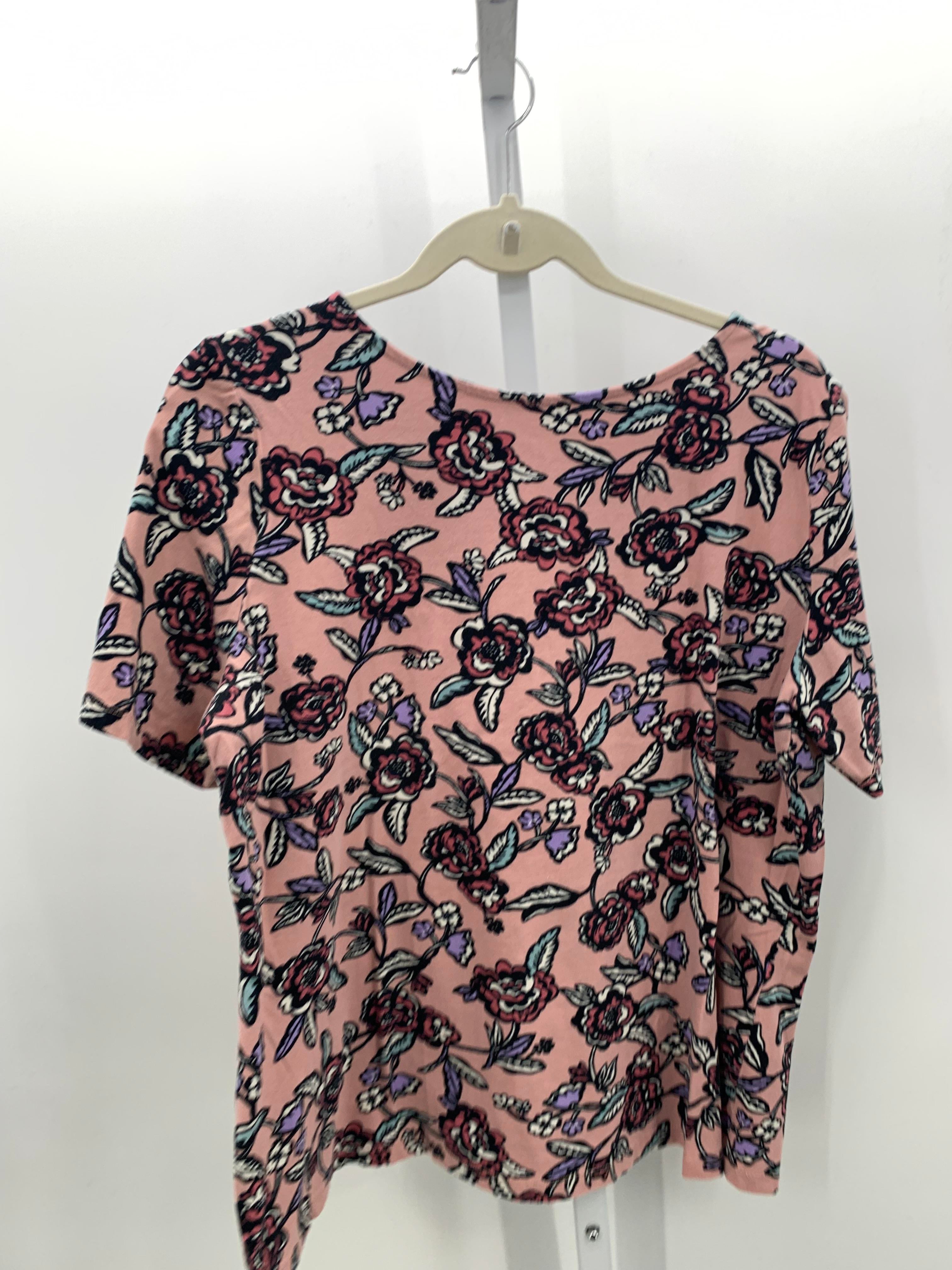 d & co. Size Large Misses Short Sleeve Shirt