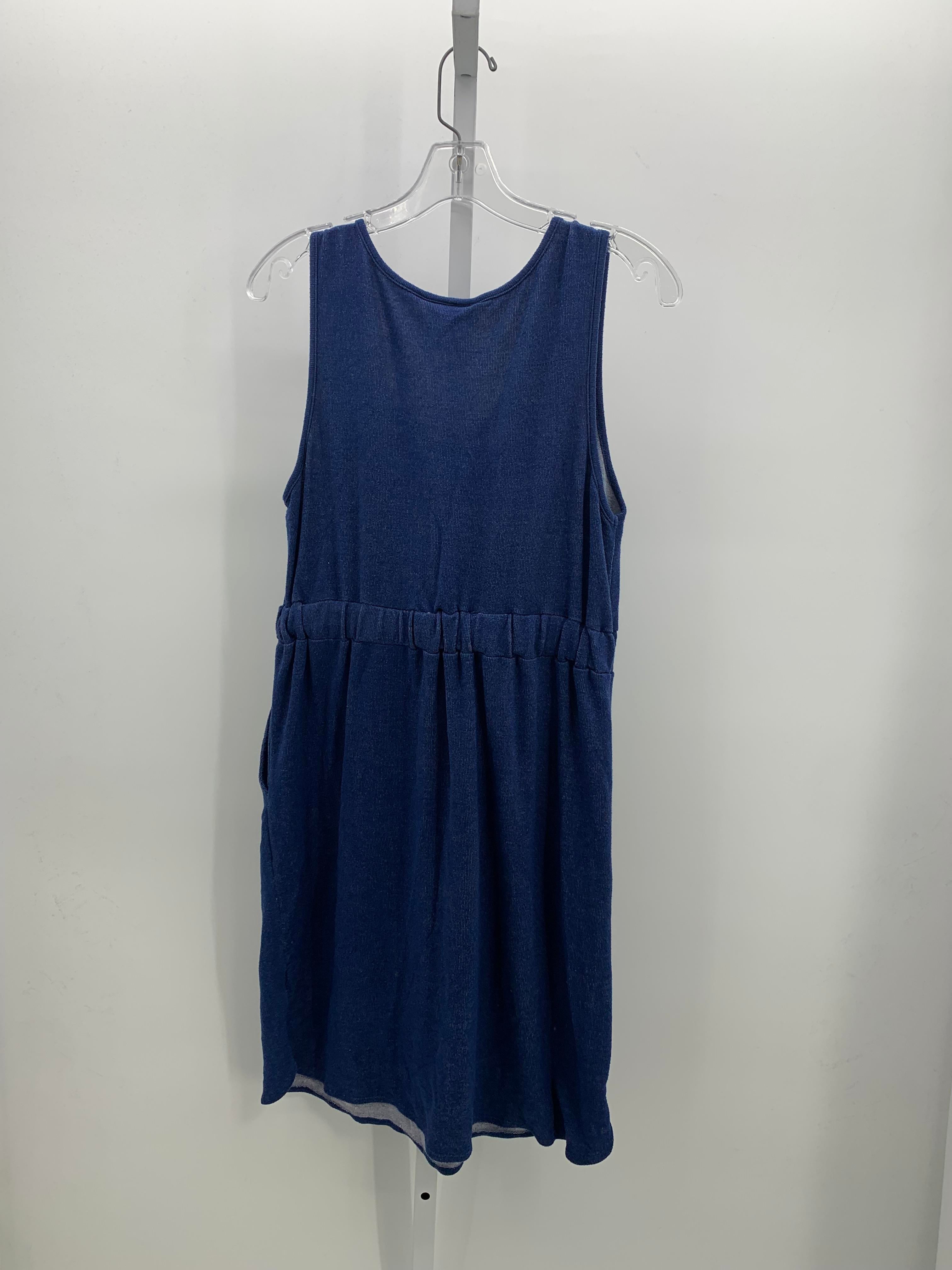 Motherhood Blue Size Large Maternity Sleeveless Dress