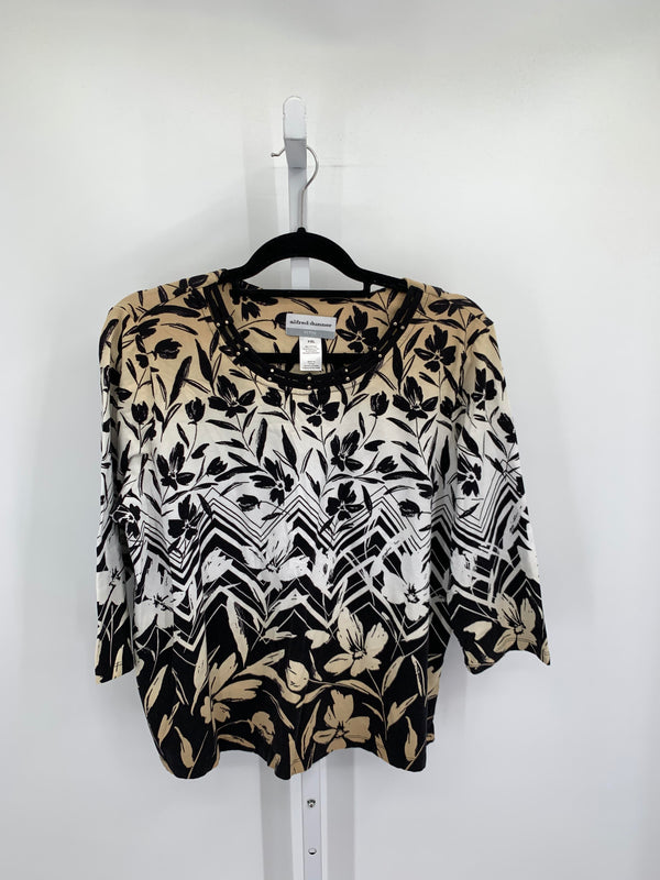 Alfred Dunner Size X Large Petite Petite 3/4 Sleeve Shirt