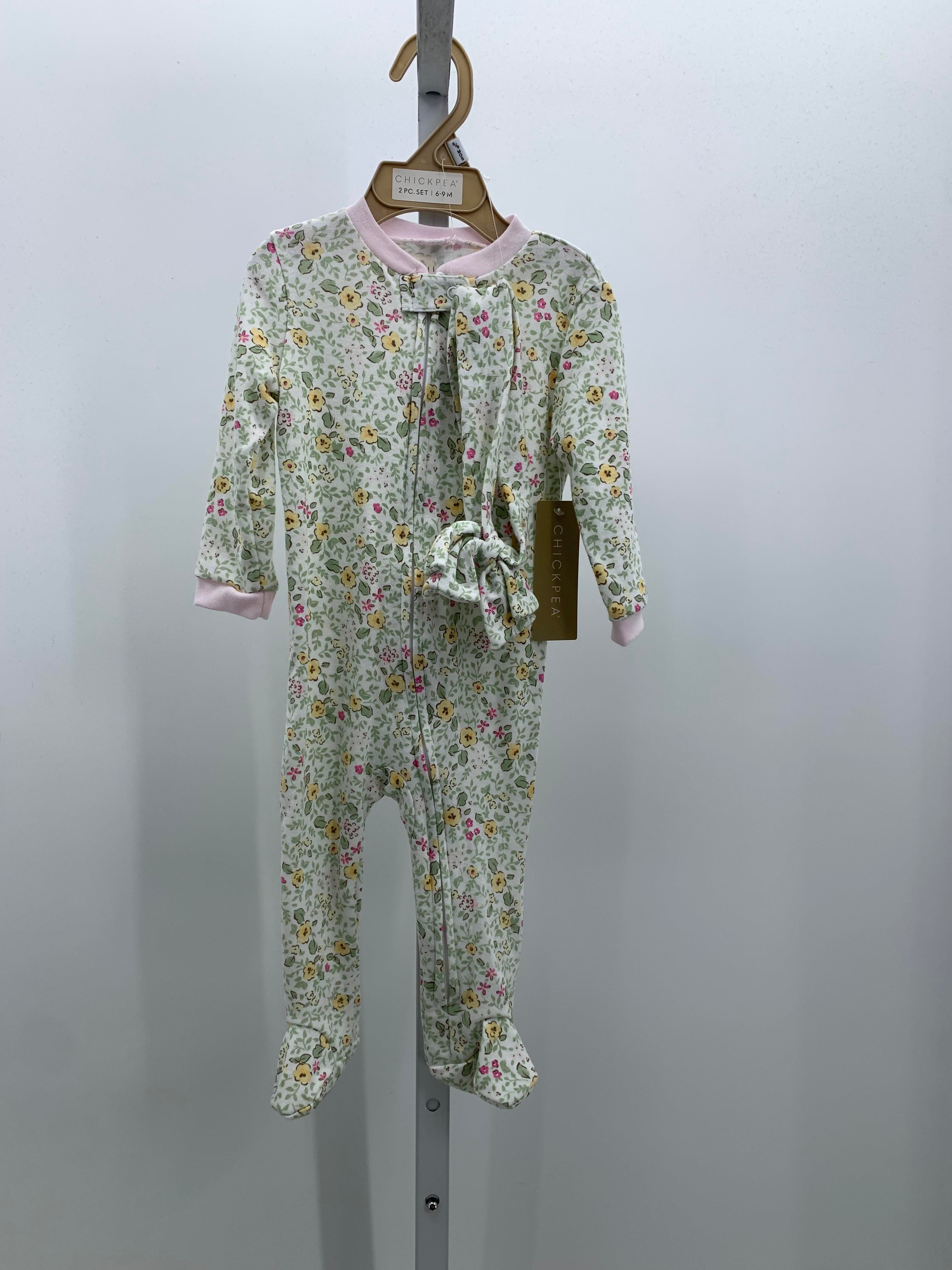 Chick Pea Size 6-9 mon Girls Long Slv. Romper