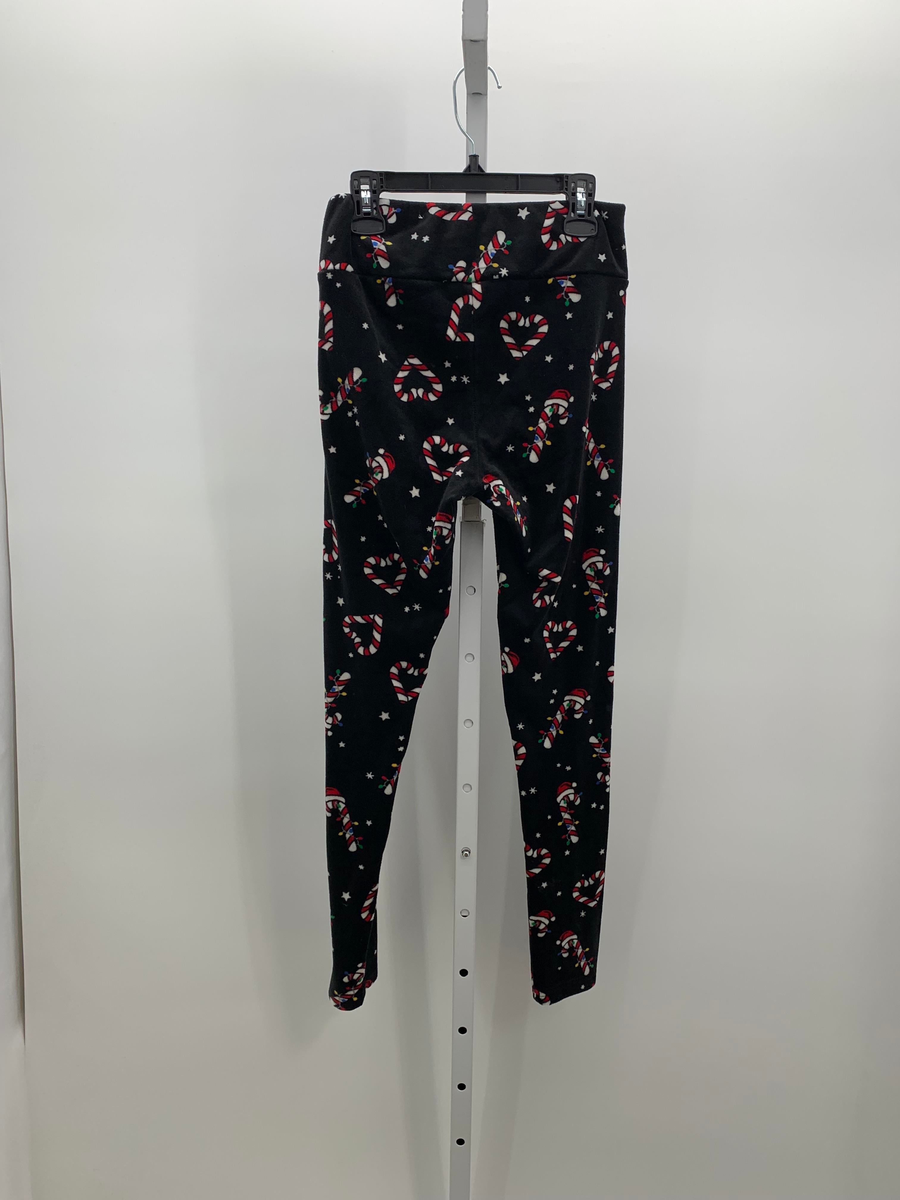 FLEECE LEGGINGS XMAS LIGHTS CANDY CANES