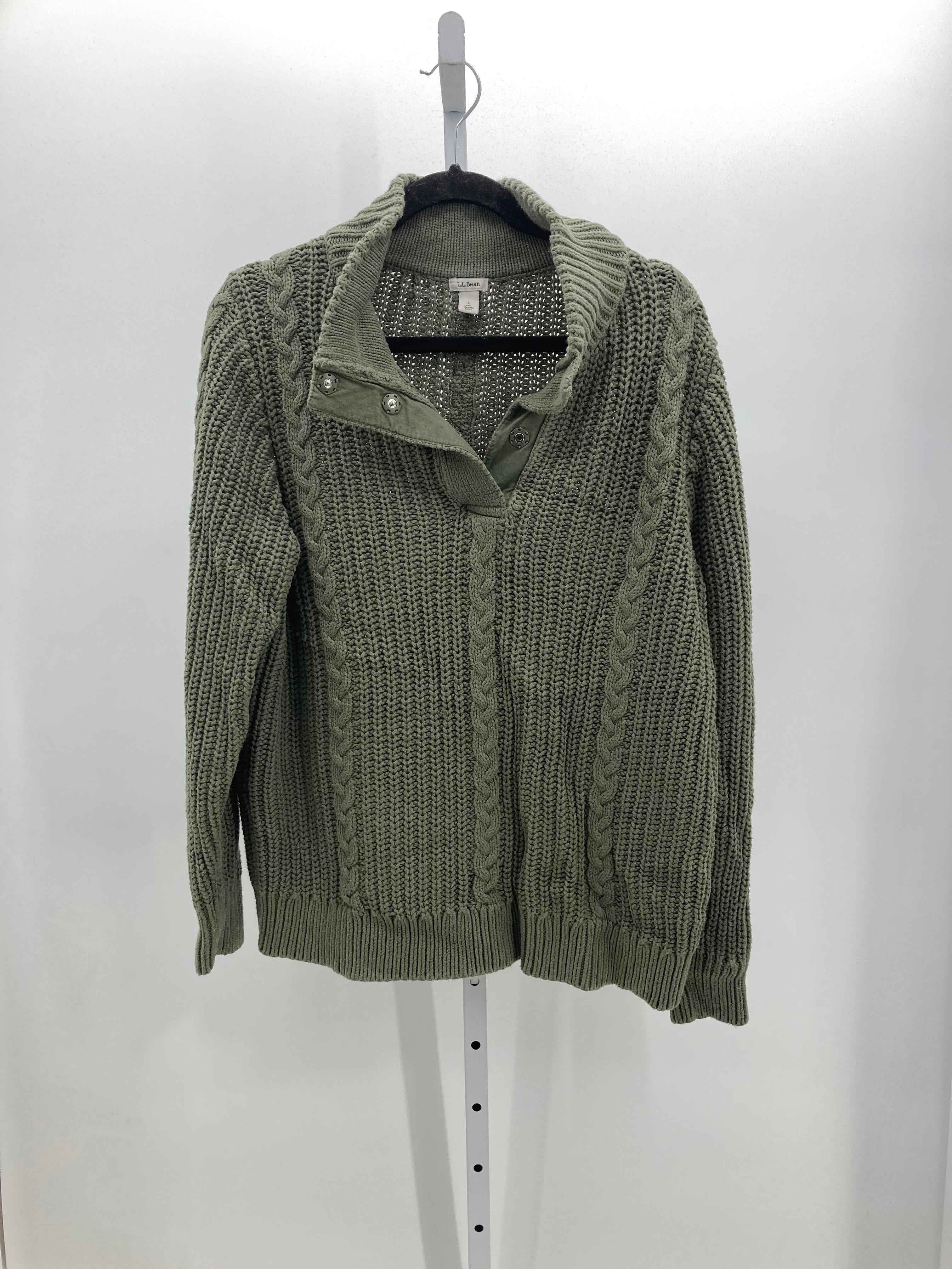 LL Bean Size Large Misses Long Slv Sweater