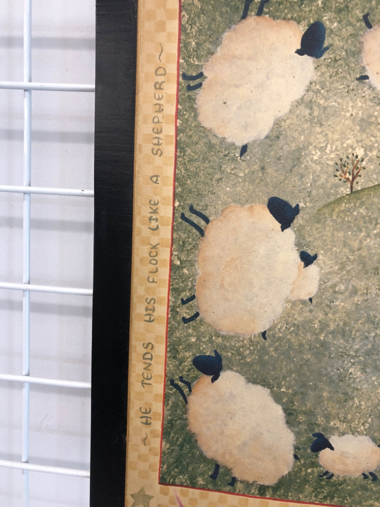 PRIMITIVE SHEEP WALL-HANGING.