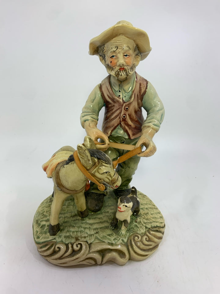 VTG PORCELAIN PROSPECTOR FIGURINE.