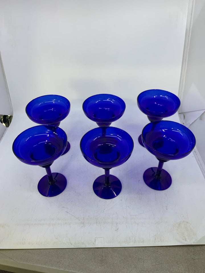 6 MARGARITA GLASSES.