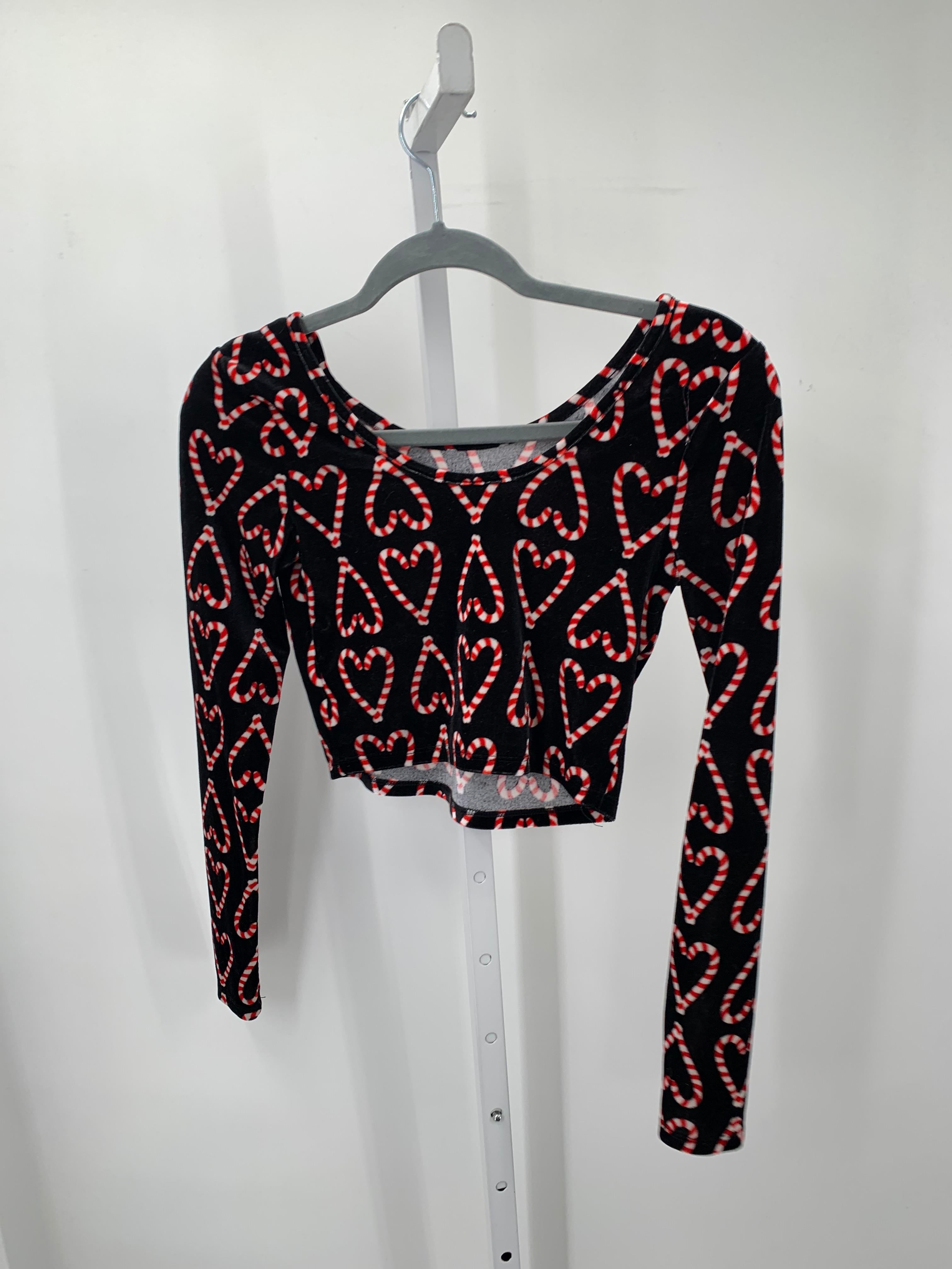 LONG SLV SHIRT CANDY CANE HEARTS