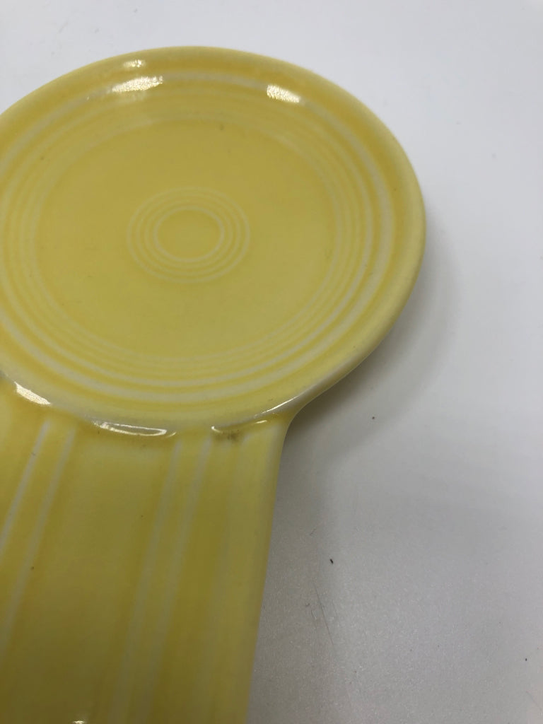 YELLOW FIESTA WARE SPOON REST.