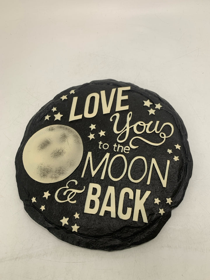 LOVE YOU TOT THE MOON RESIN WALL PLAQUE.