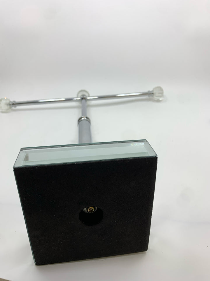 MIRRORED JEWELRY STAND W/ GEMS.