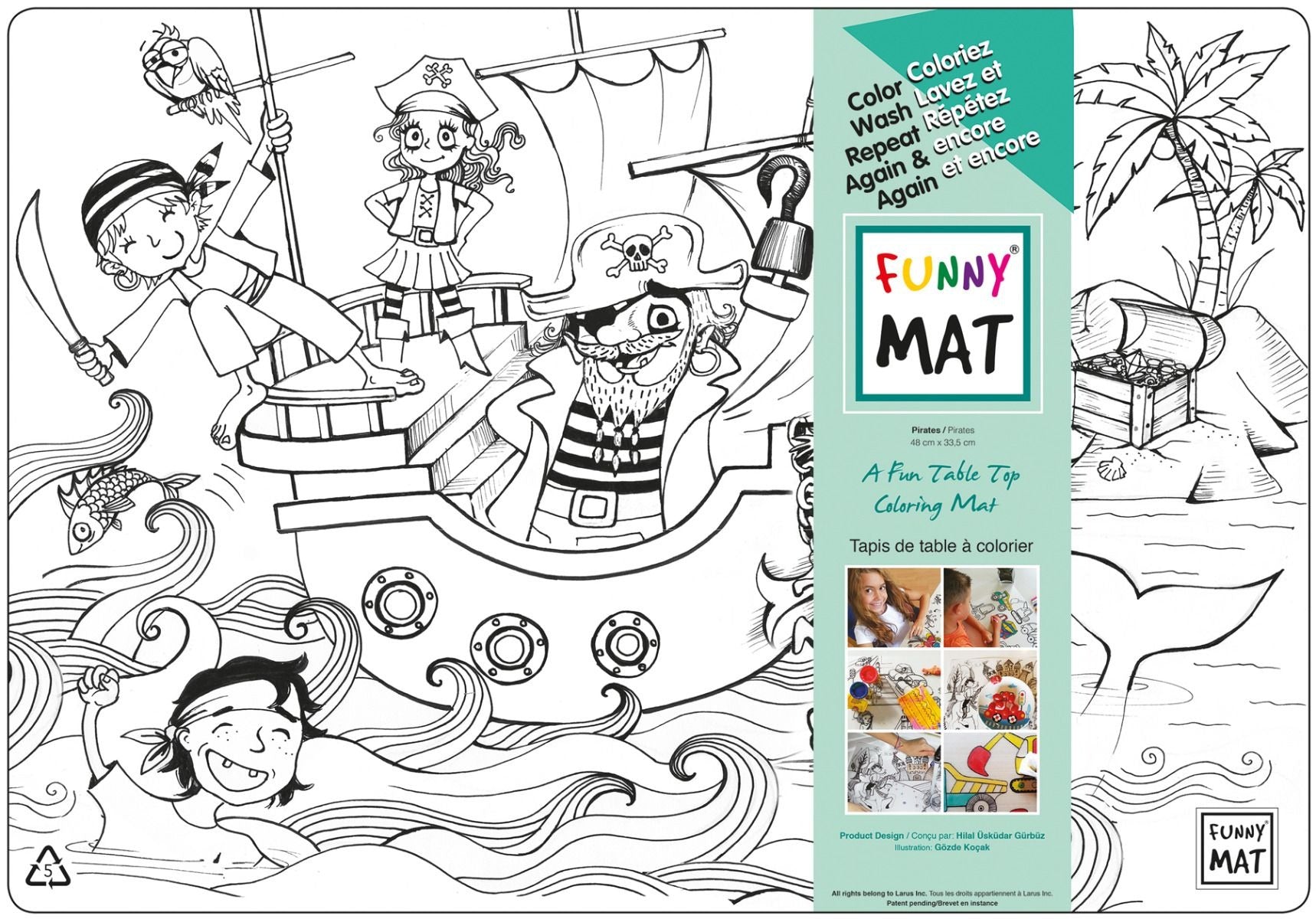 Funny Mat Placemat - Pirates