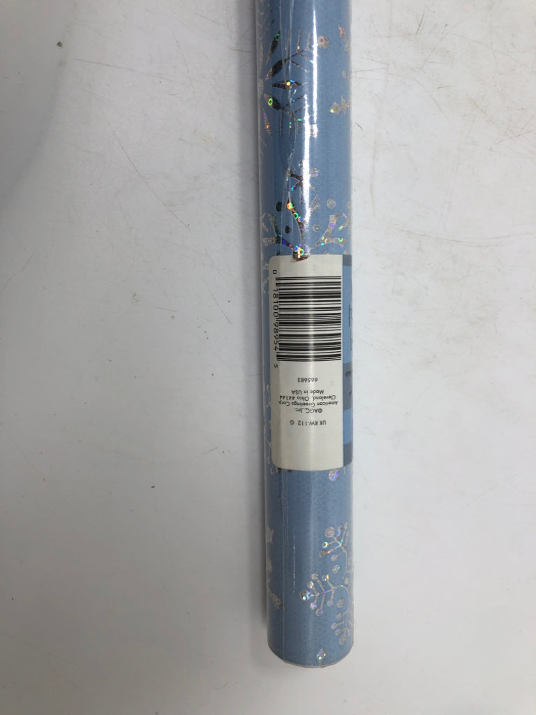 NIP BLUE SNOWFLAKE CHRISTMAS WRAPPING PAPER.