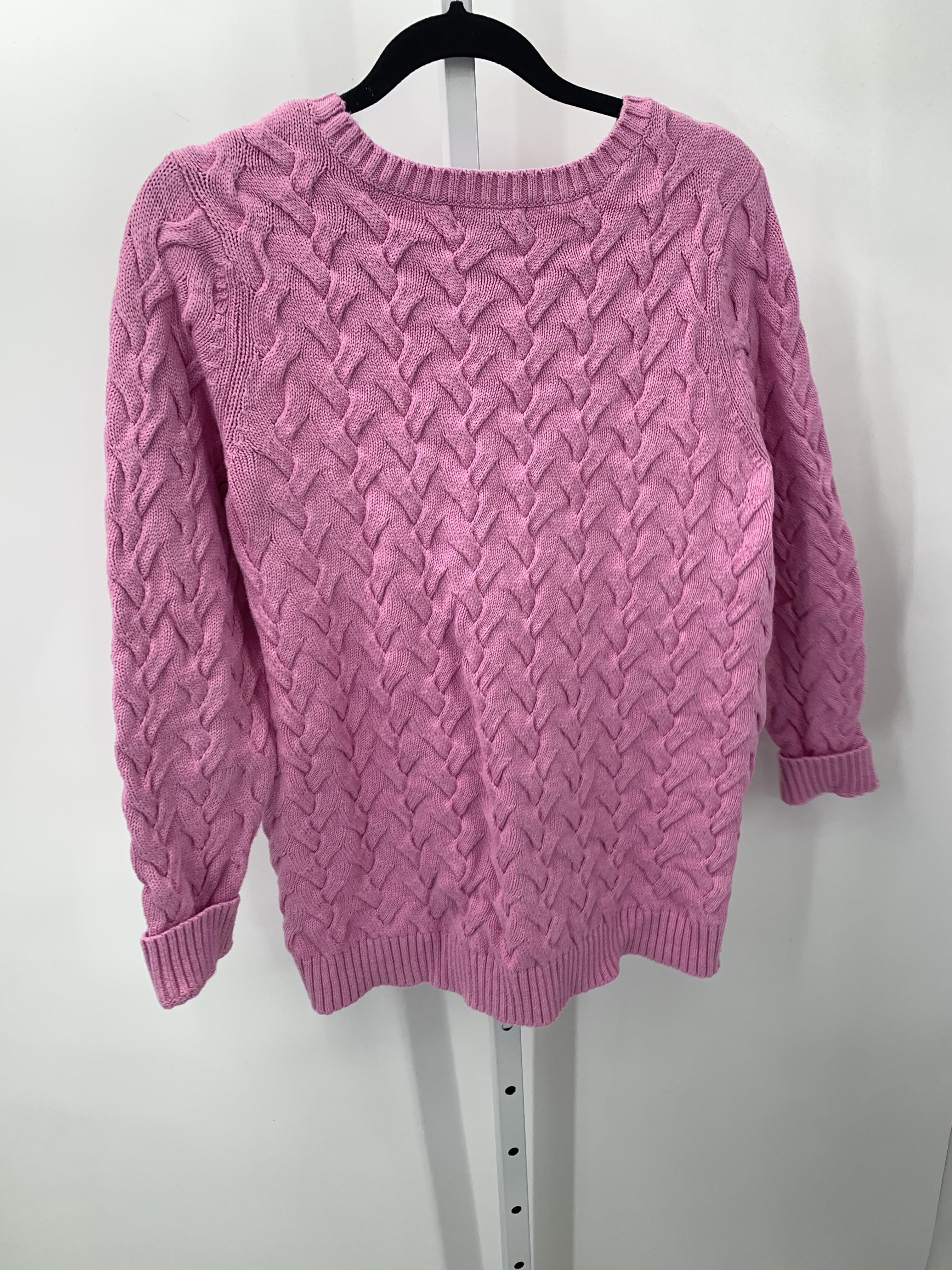 Lands End Size Large Misses Long Slv Sweater
