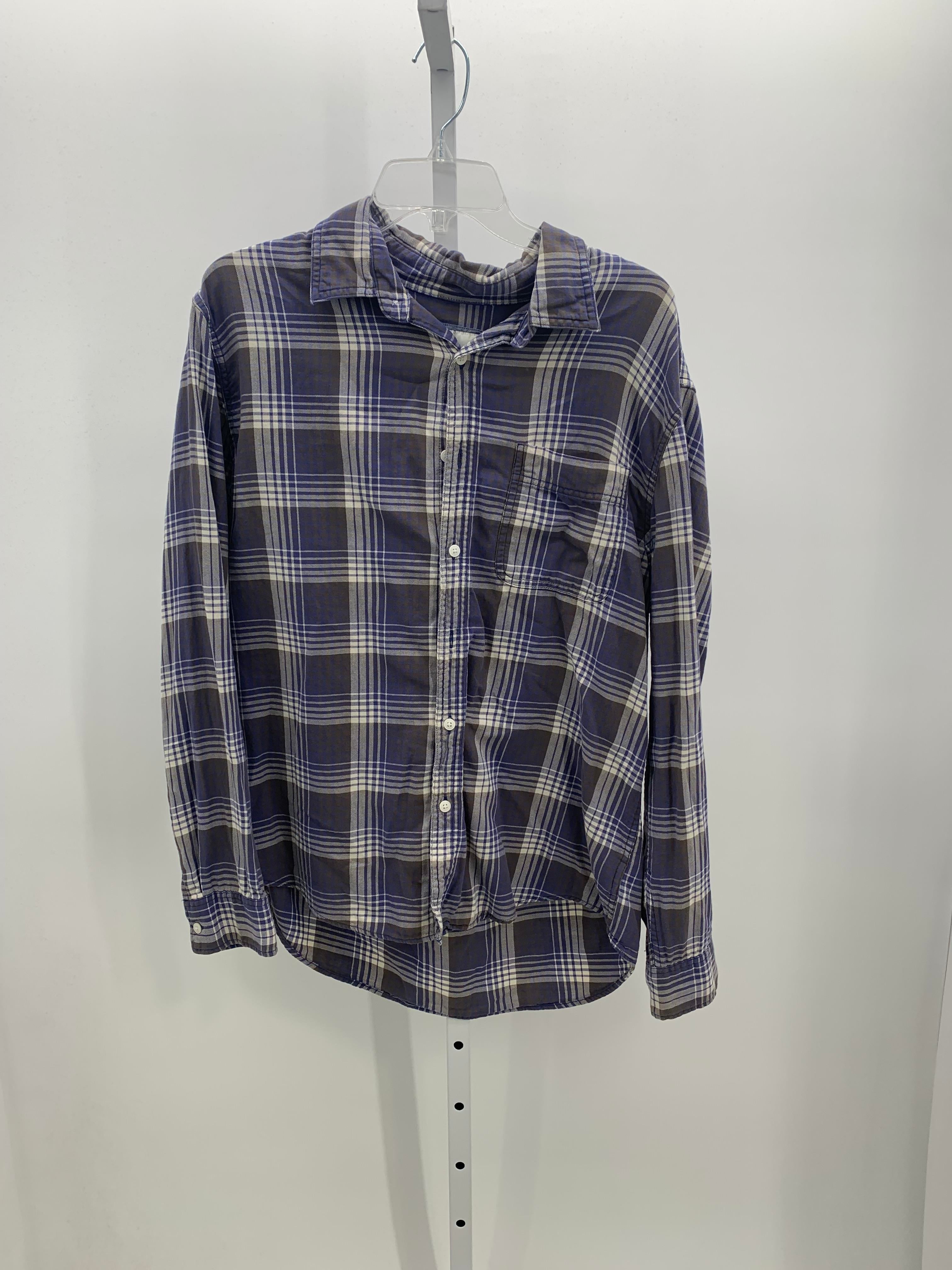 BLUE/GREY BUTTON DOWN