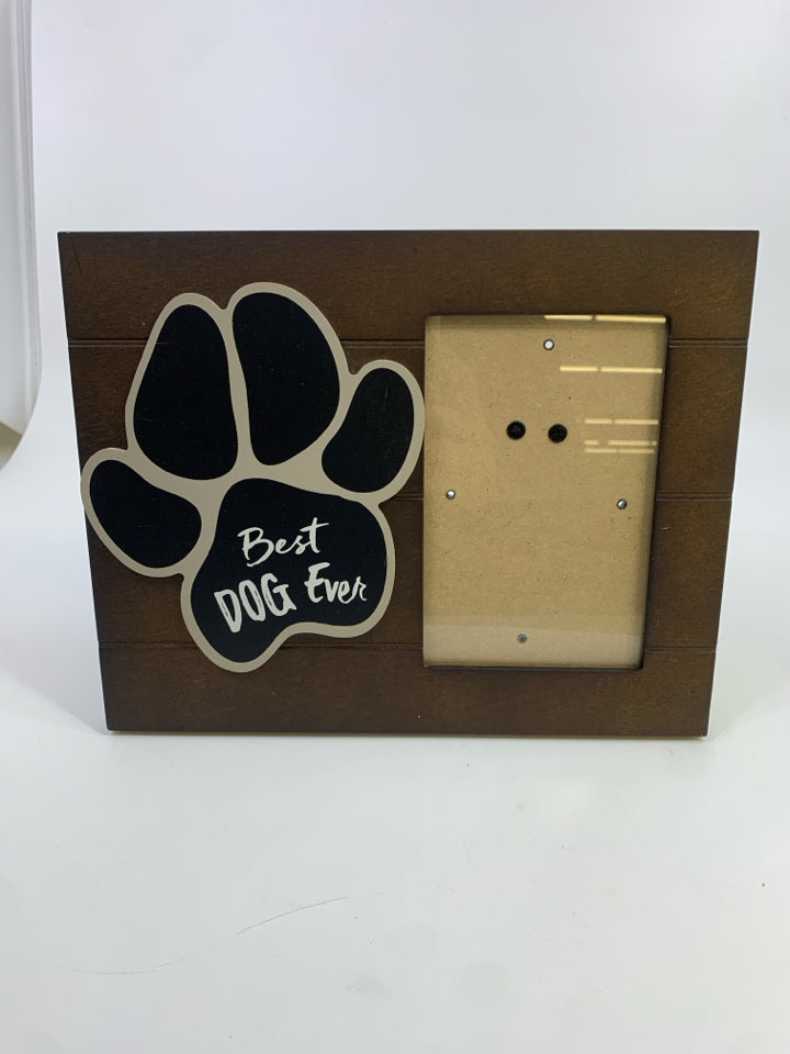 BEST DOG EVER FRAME W/PAW.
