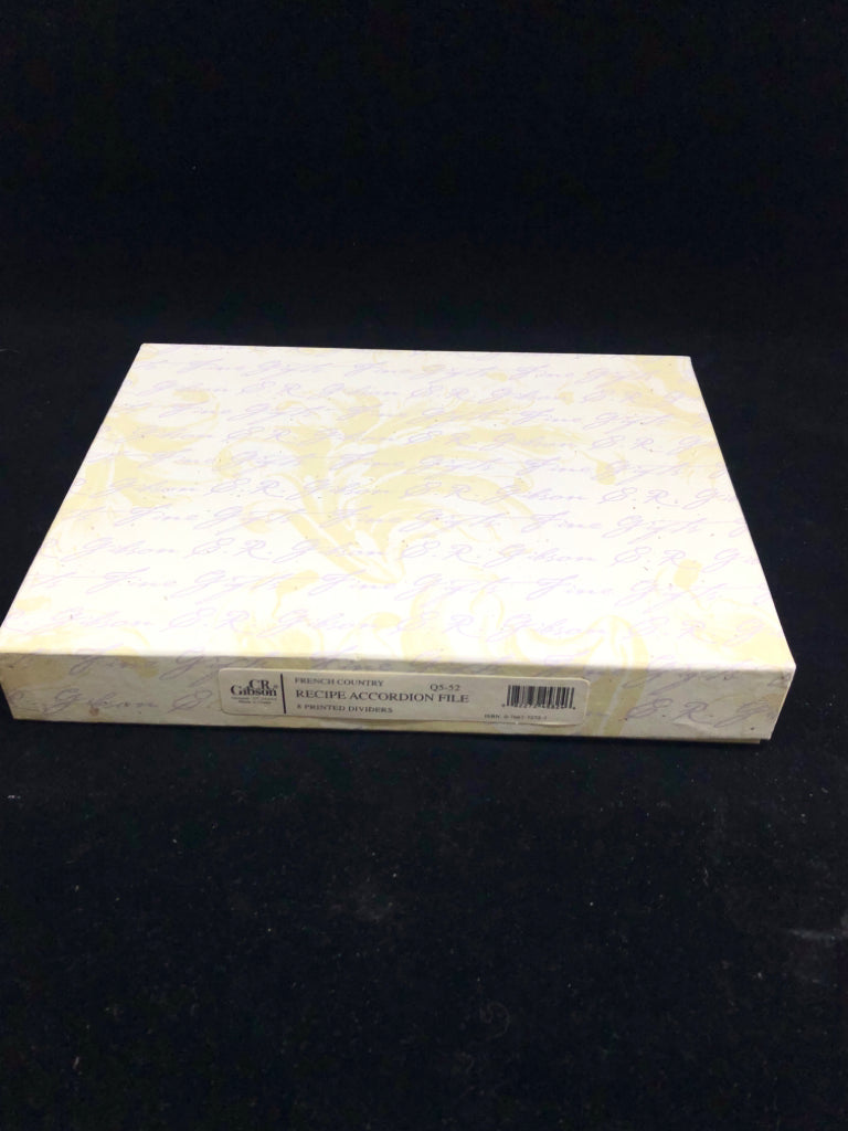 NIB RECIPE ACCORDION FILE.