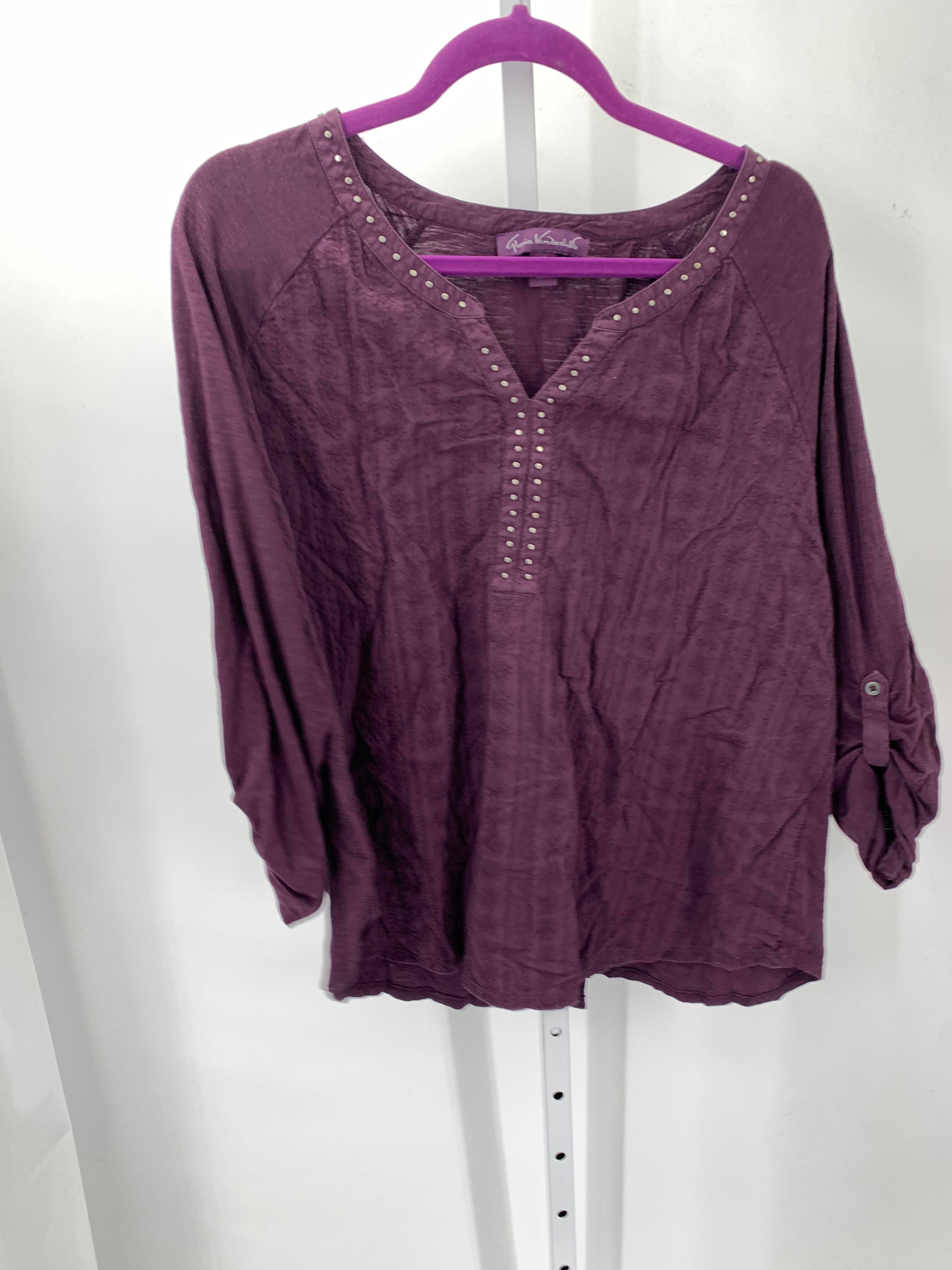 Gloria Vanderbilt Size XXL Misses 3/4 Sleeve Shirt