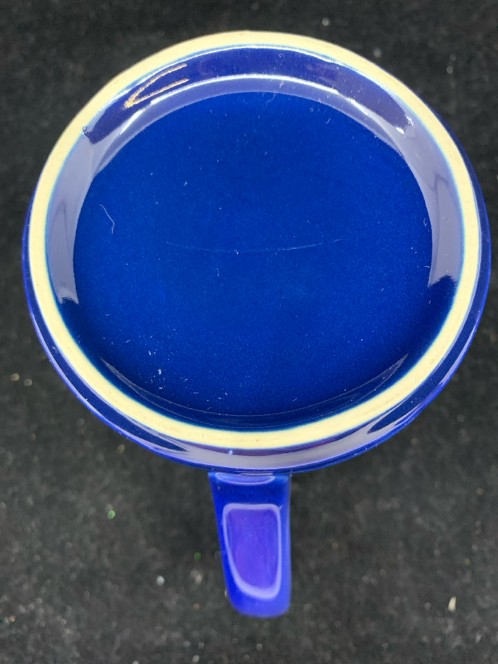 BLUE LE CREUSET MUG.