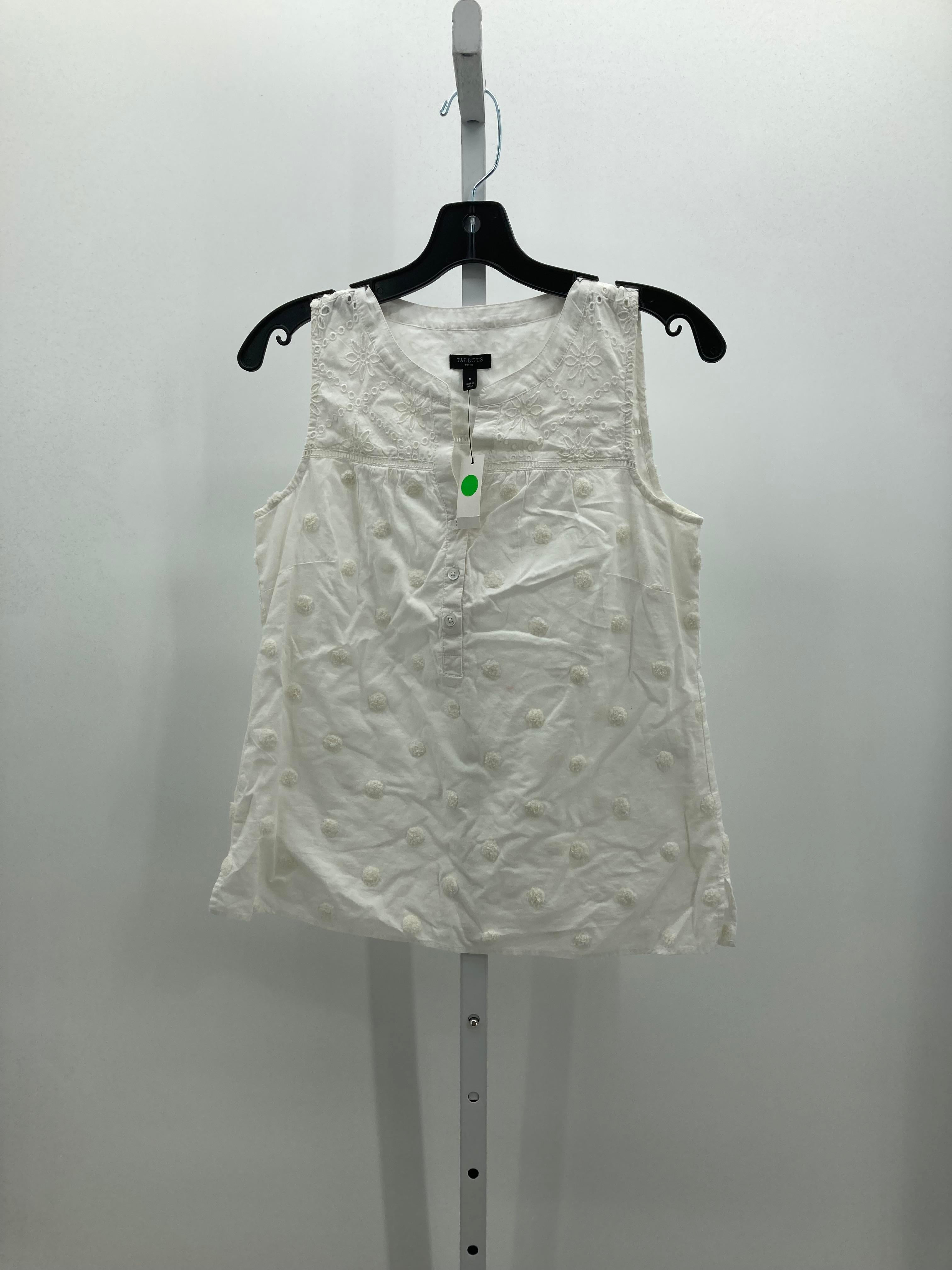Talbots Size X Small Petite Petite Sleeveless Shirt