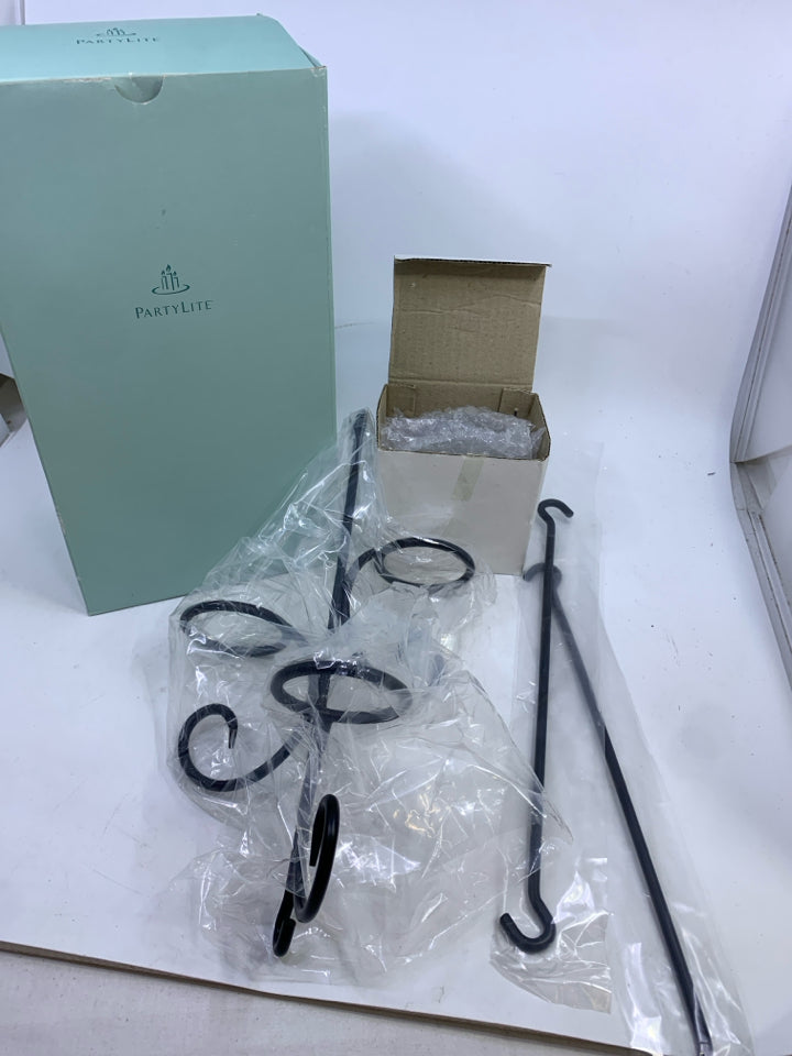 NIP HANGING BLACK CANDLE HOLDER.