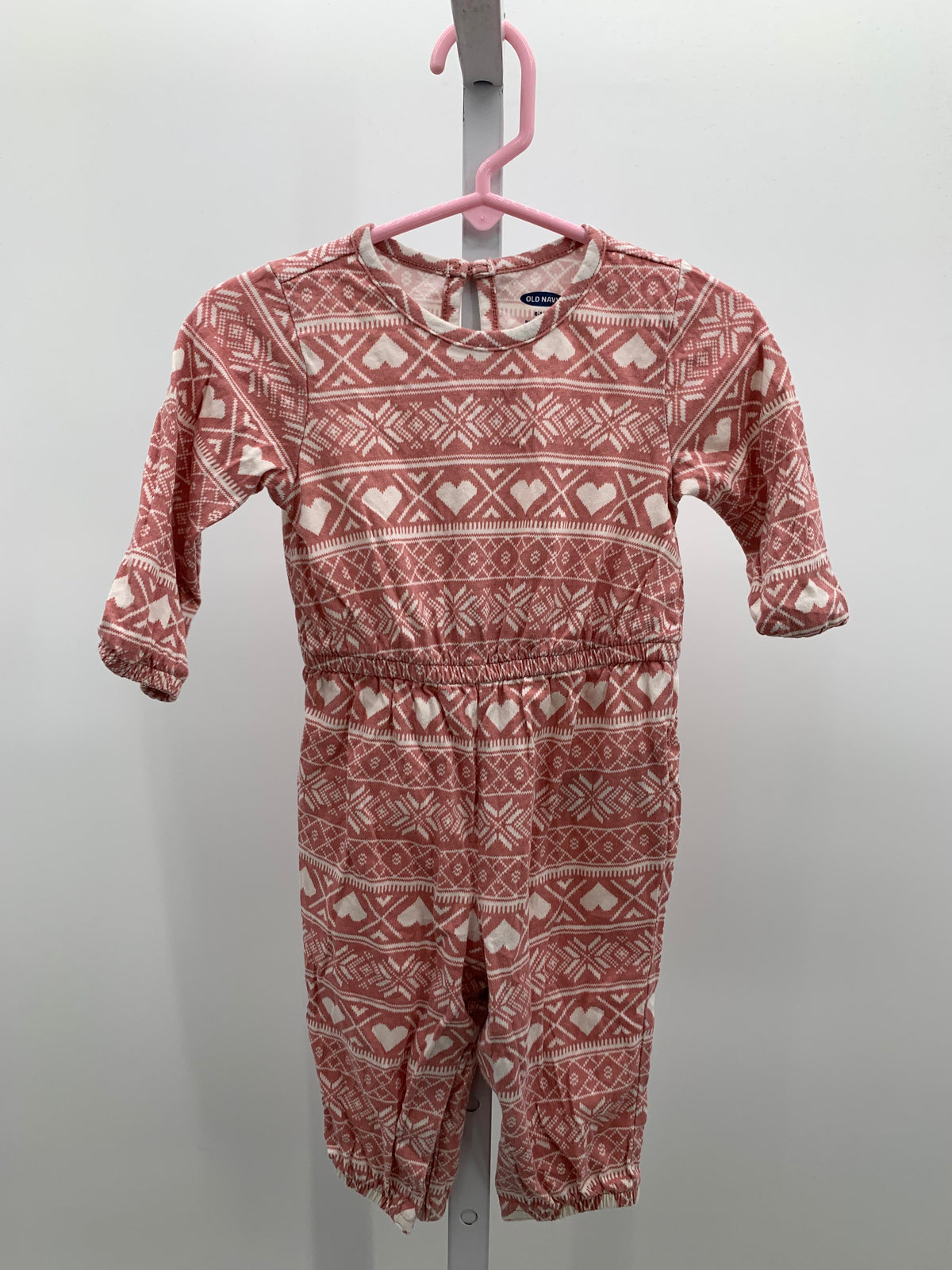 Old Navy Size 6-12 mon Girls Long Slv. Romper