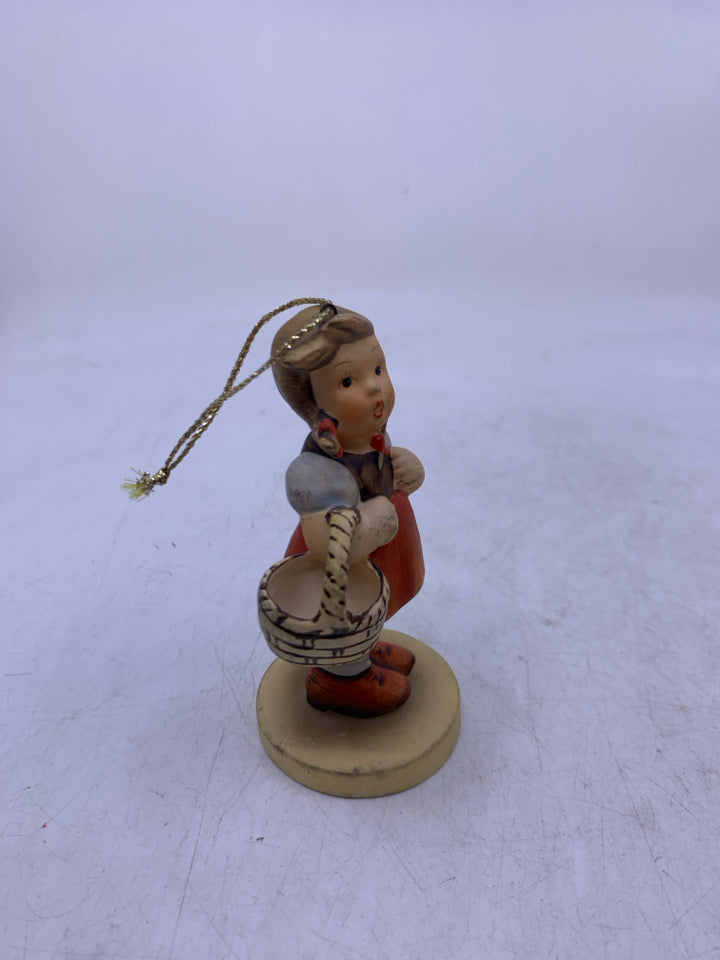 LITTLE GIRL W/ BASKET PRODUCTION 2ND EDITION ORNAMENT.