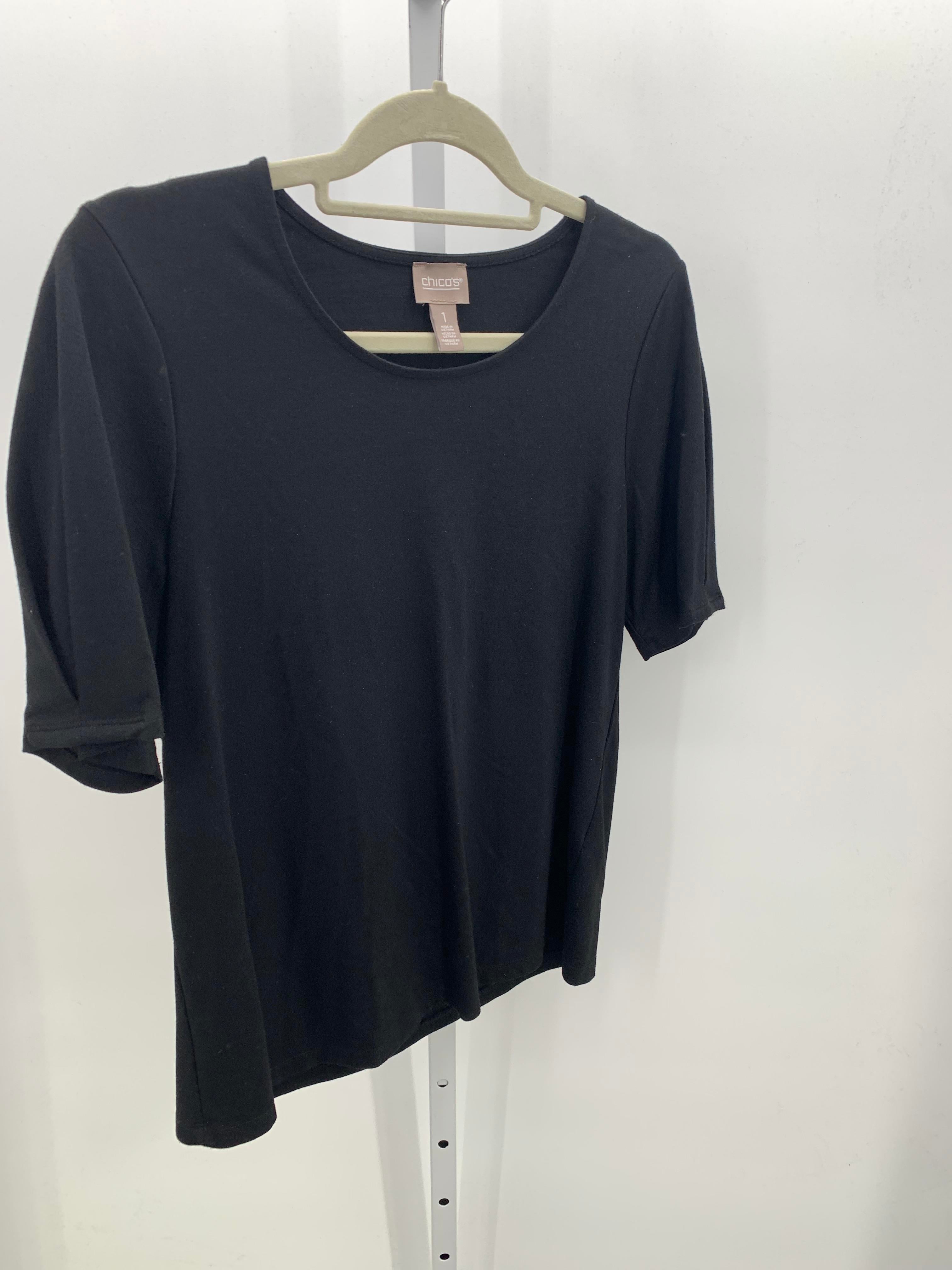 Chico's Size Small Misses Short Sleeve Shirt