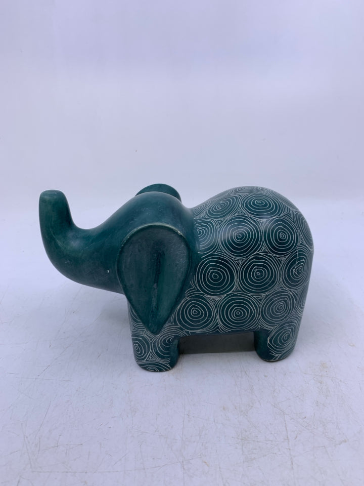 HEAVY ELEPHANT W/ WHITE CIRCLES.