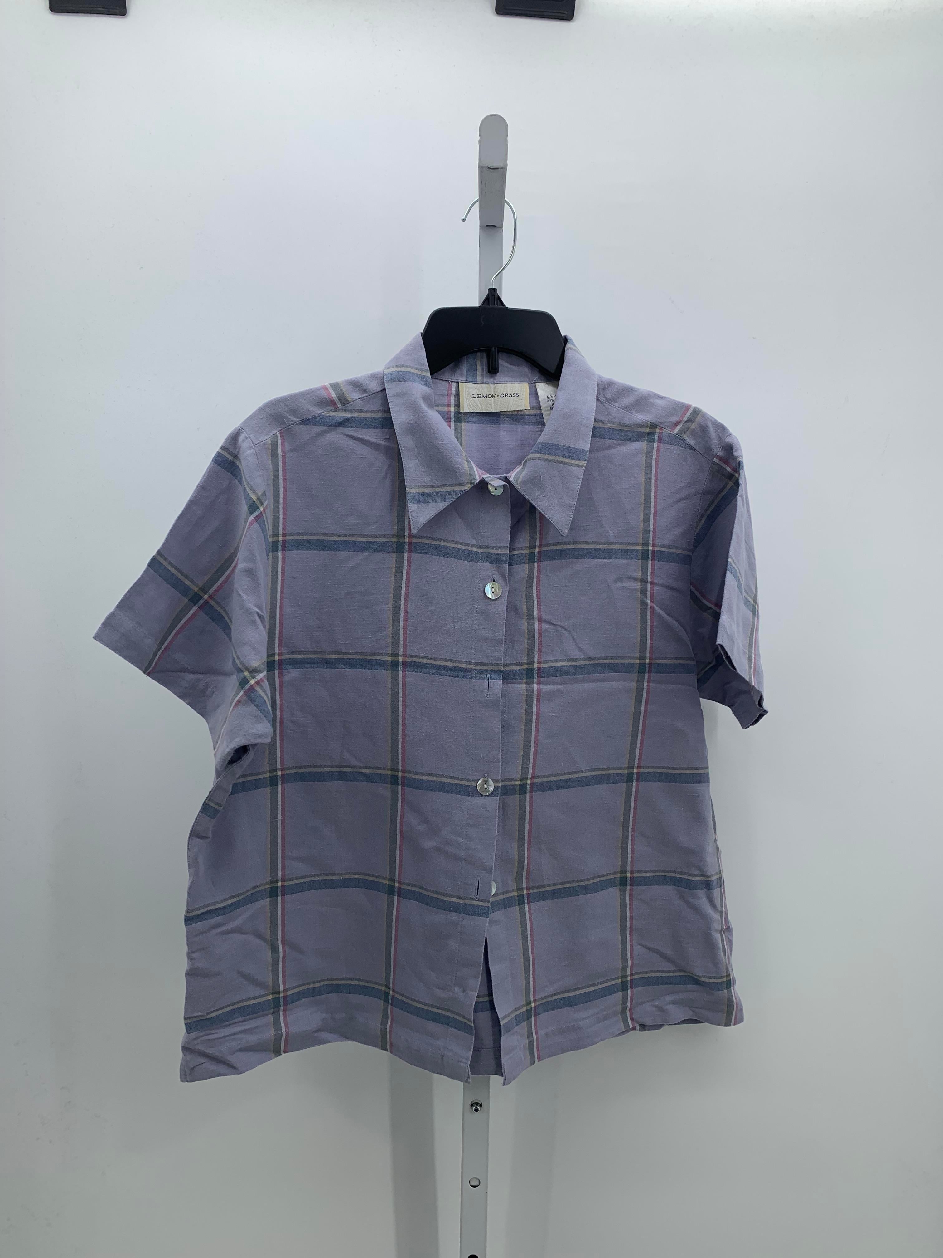 Lemon Grass Size Large Misses Short Sleeve Shirt