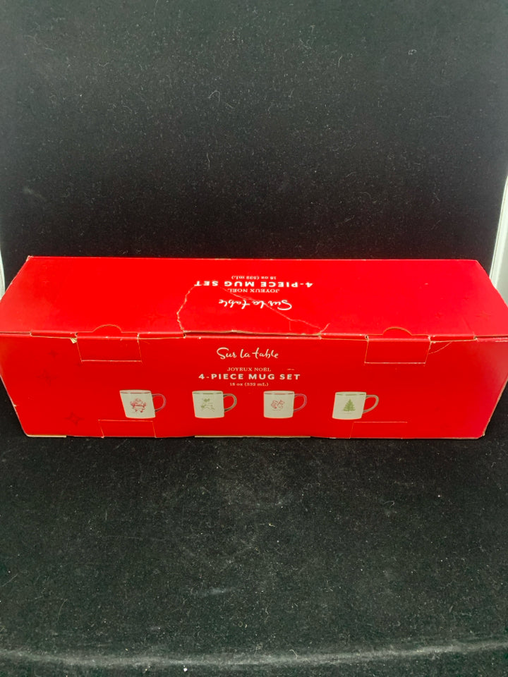 4PC HOLIDAY MUG SET- IN BOX