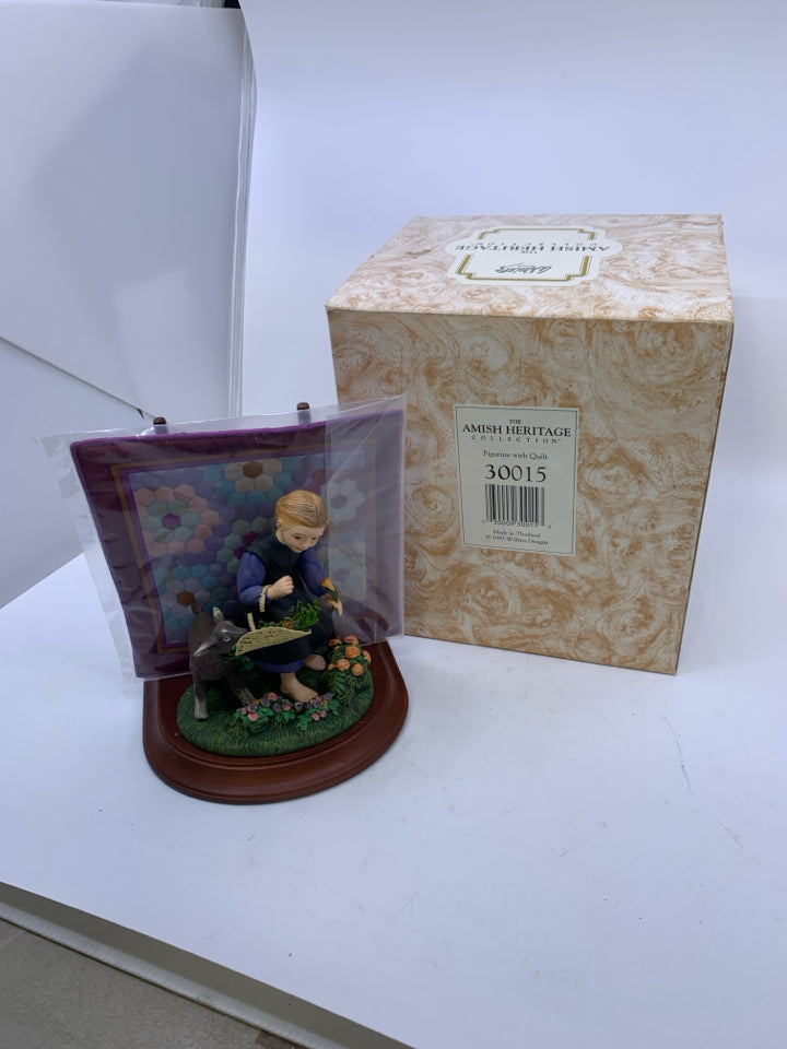 WOMAN IN GARDEN- AMISH HERITAGE COLLECTION.