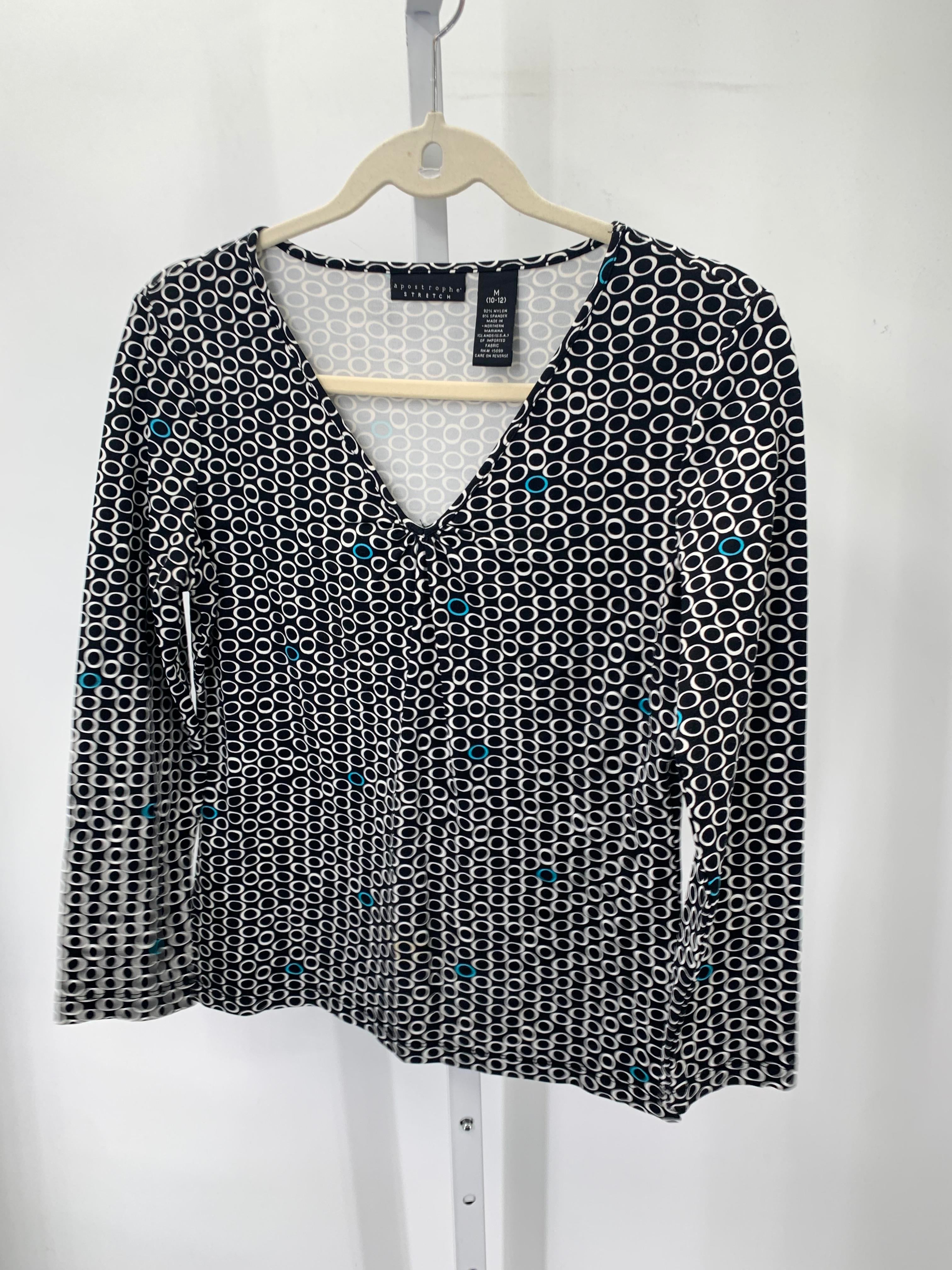 Apostrophe Size Medium Misses 3/4 Sleeve Shirt