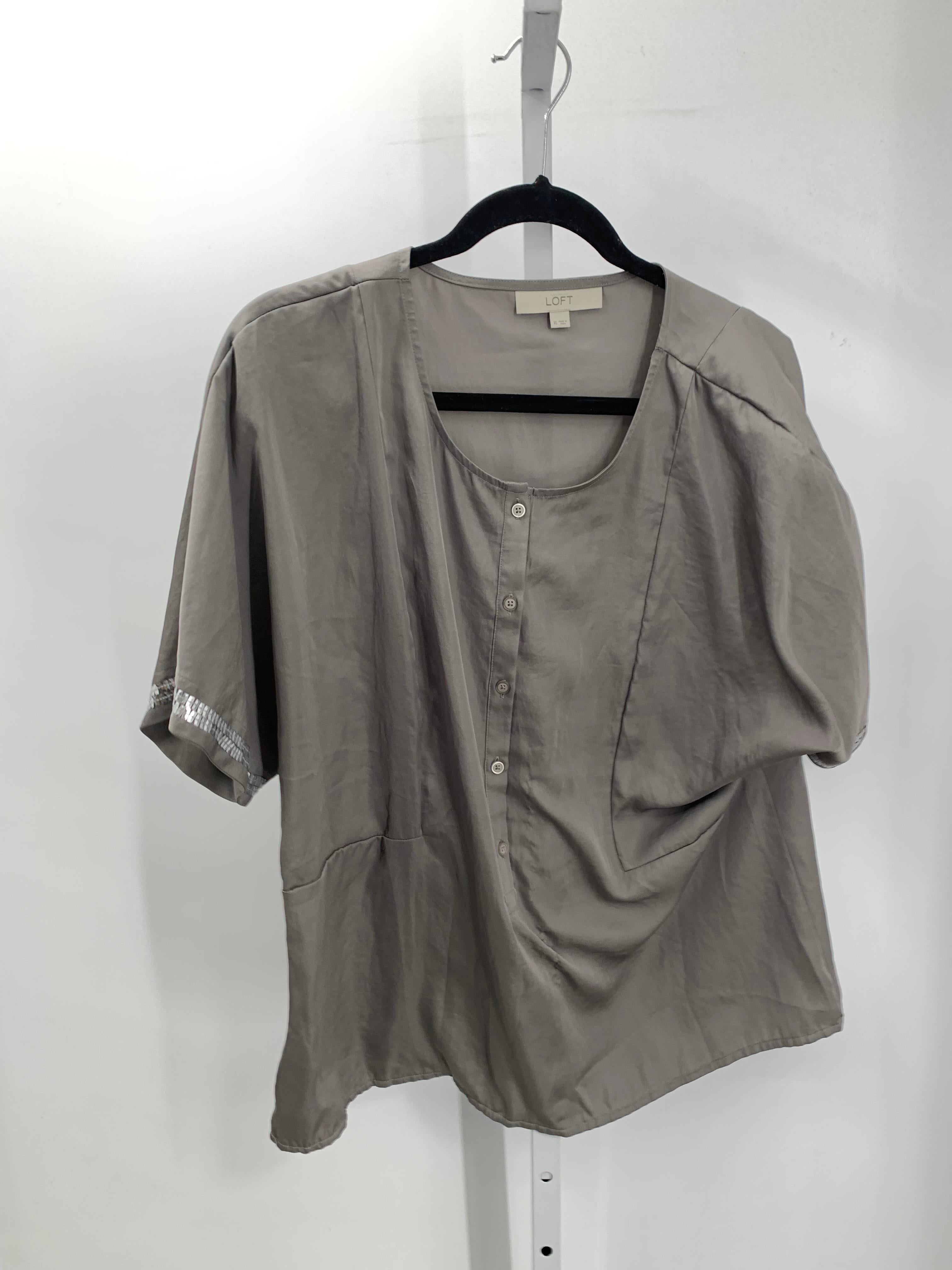 Loft Size Extra Large Misses Short Sleeve Shirt