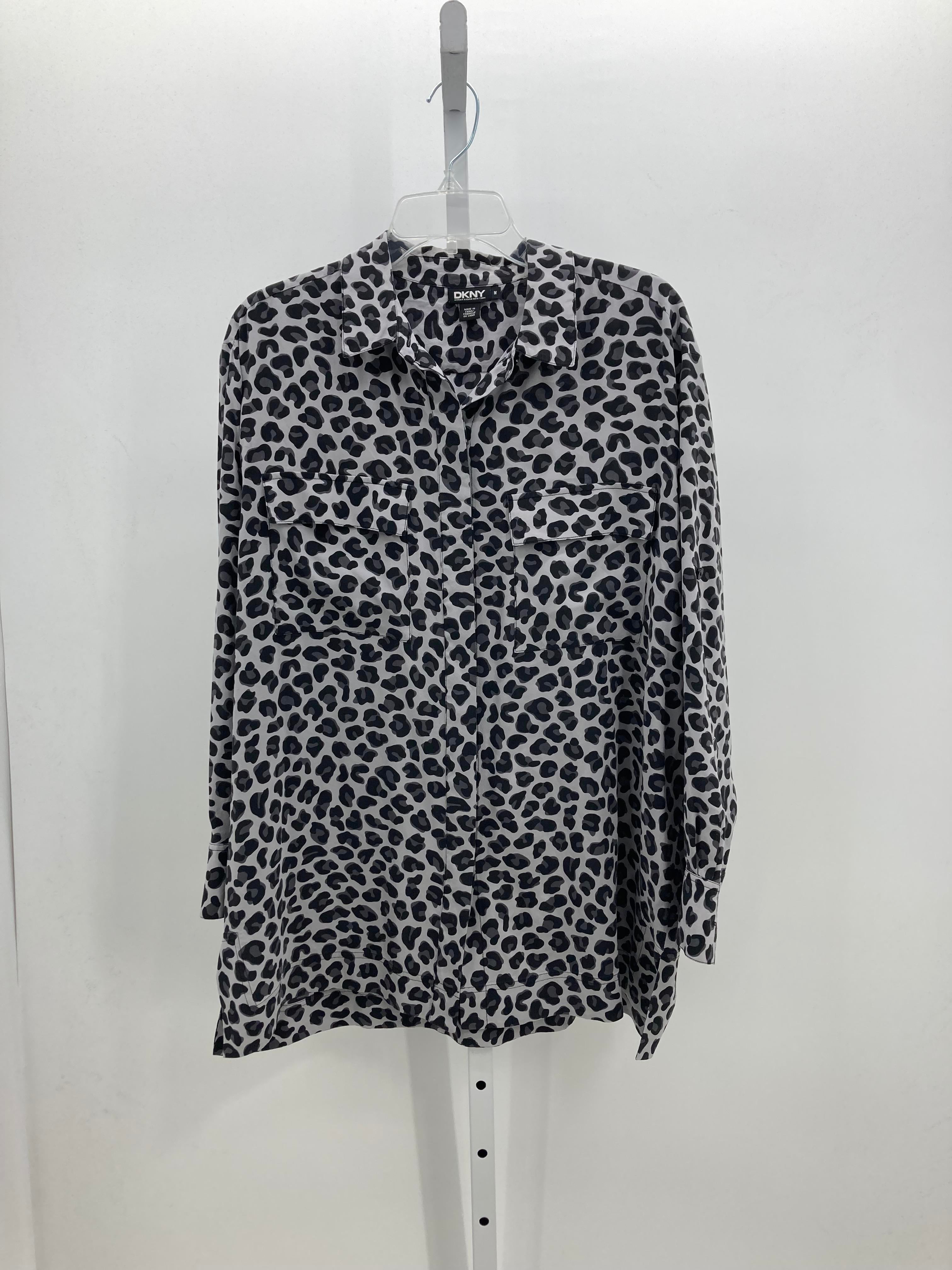 DKNY Size Medium Misses Long Sleeve Shirt