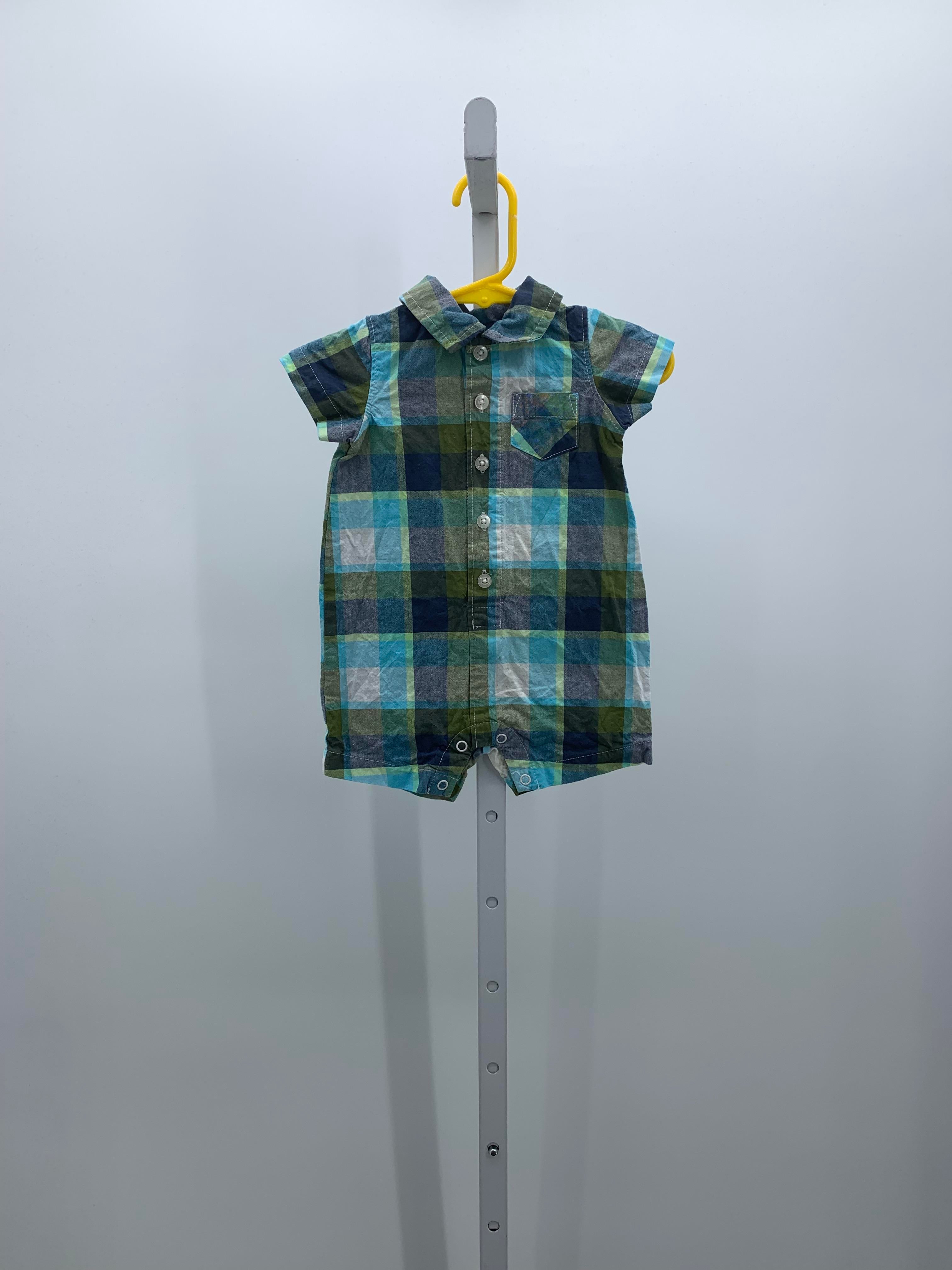 GREEN PLAID ROMPER