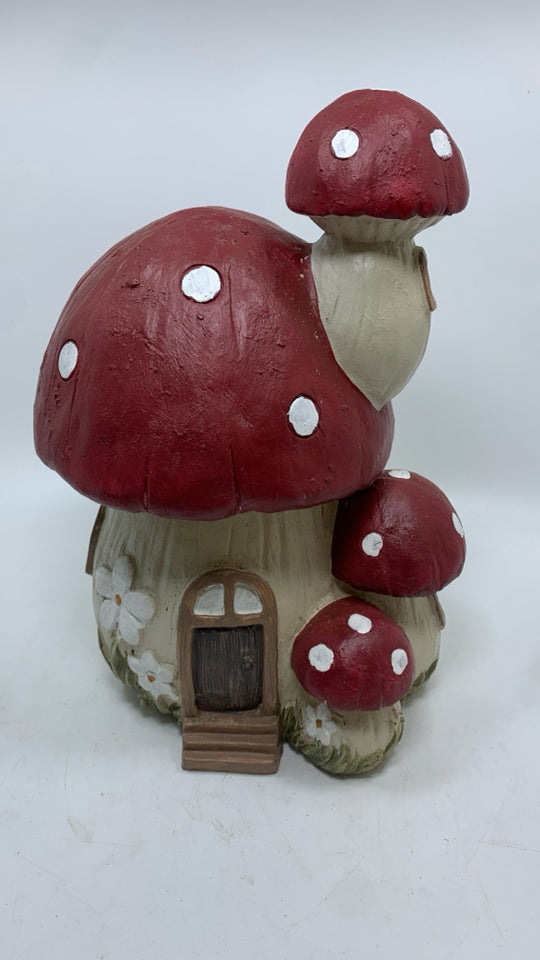 MUSHROOM HOUSE FIGURINE.