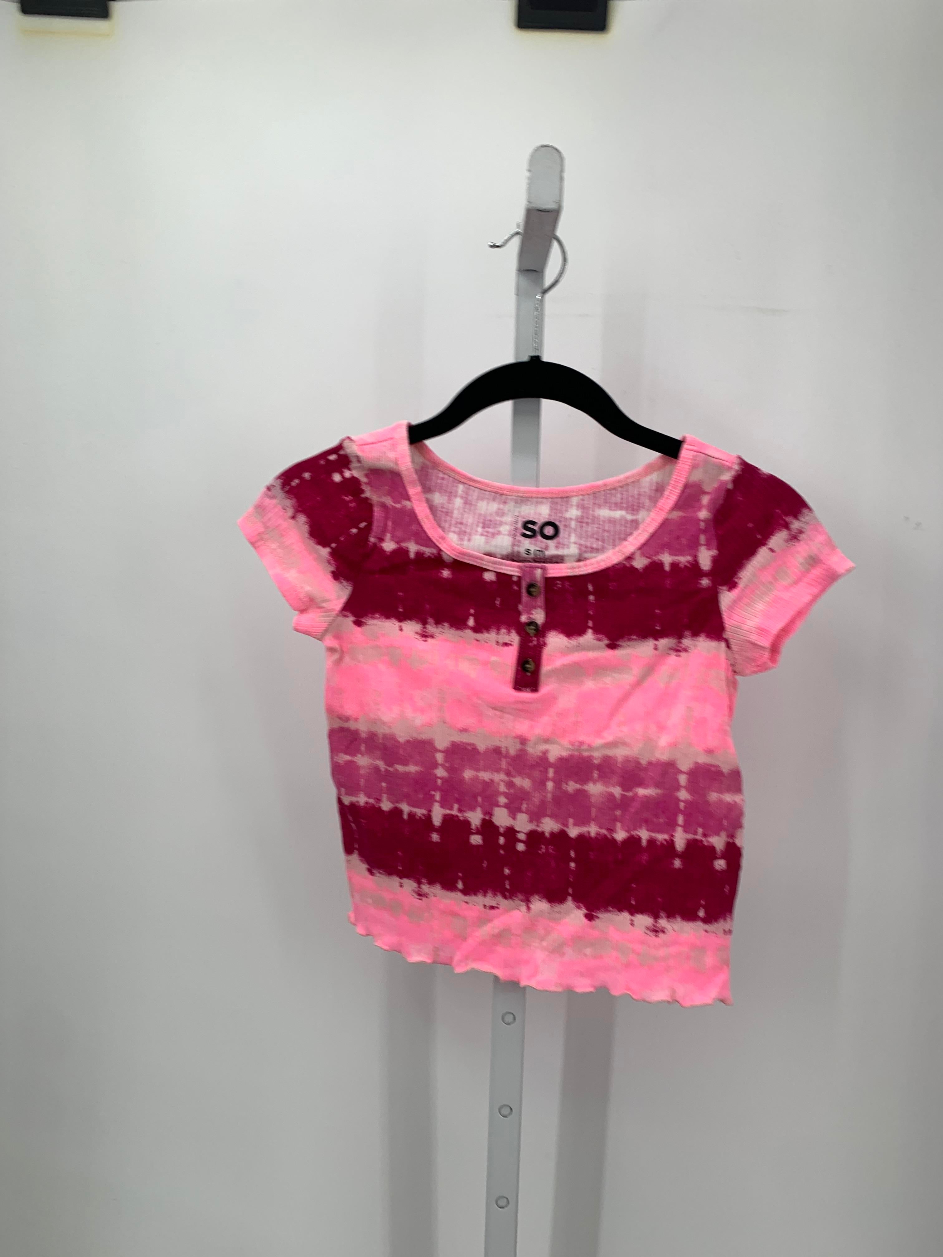 SO Size 7 Girls Short Sleeve Shirt
