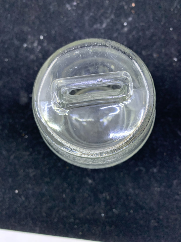 VTG LUCKY BANK GLASS EMPTY BARREL.