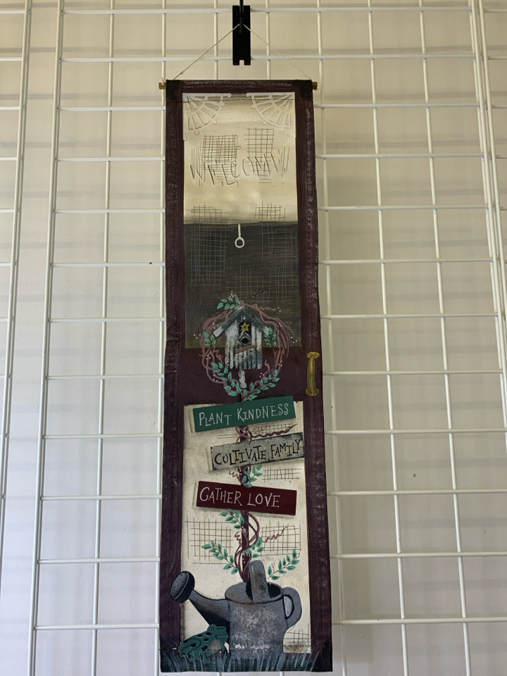 WELCOME CANVAS WALL HANGING.