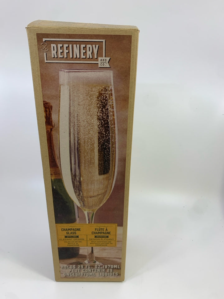 NIB CHAMPAGNE GLASS.
