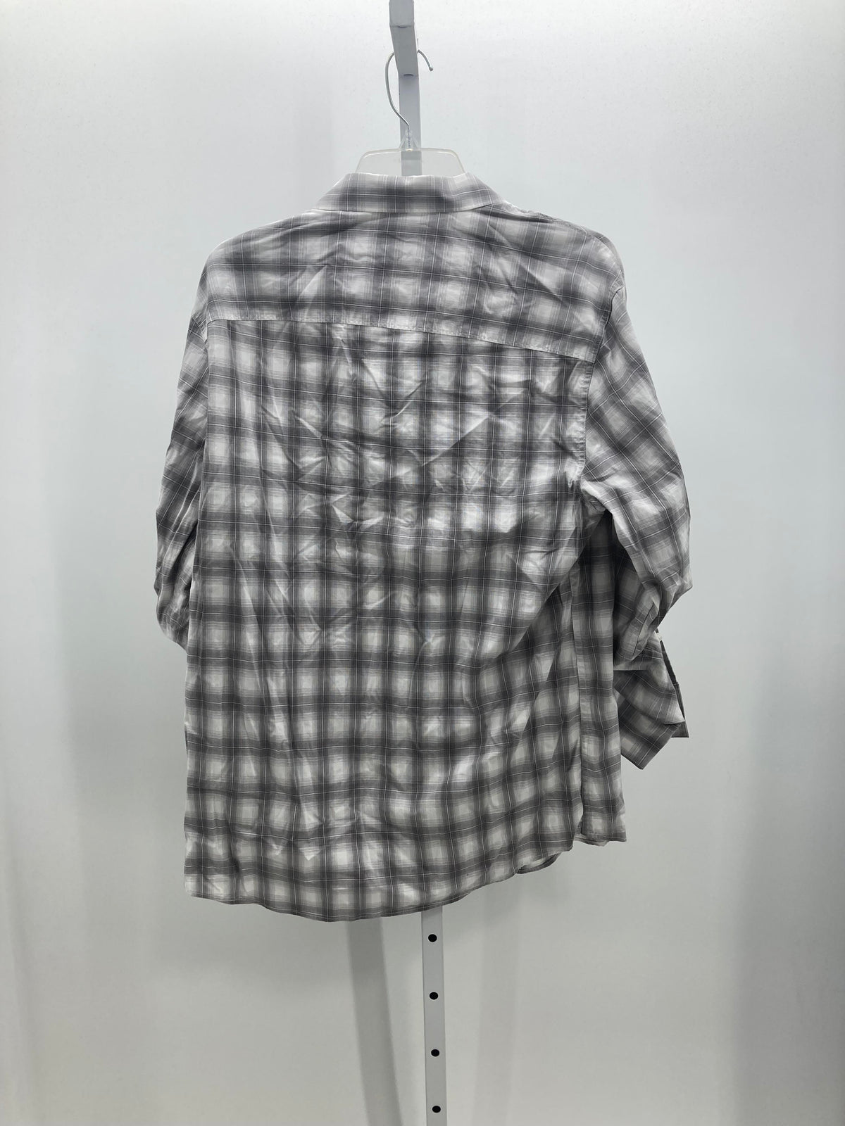 WHITE PLAID BTN DOWN